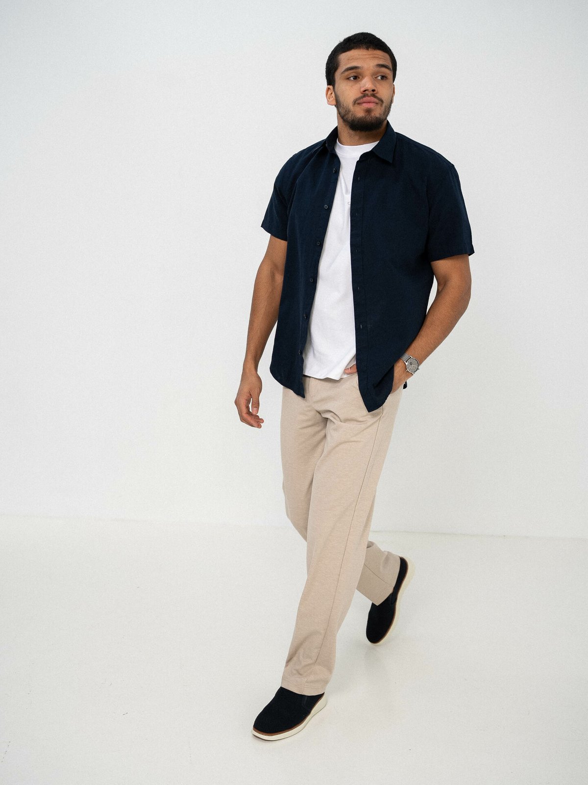 Selected Homme Reg-Sun Shirt Short Sleeve Sky Captain