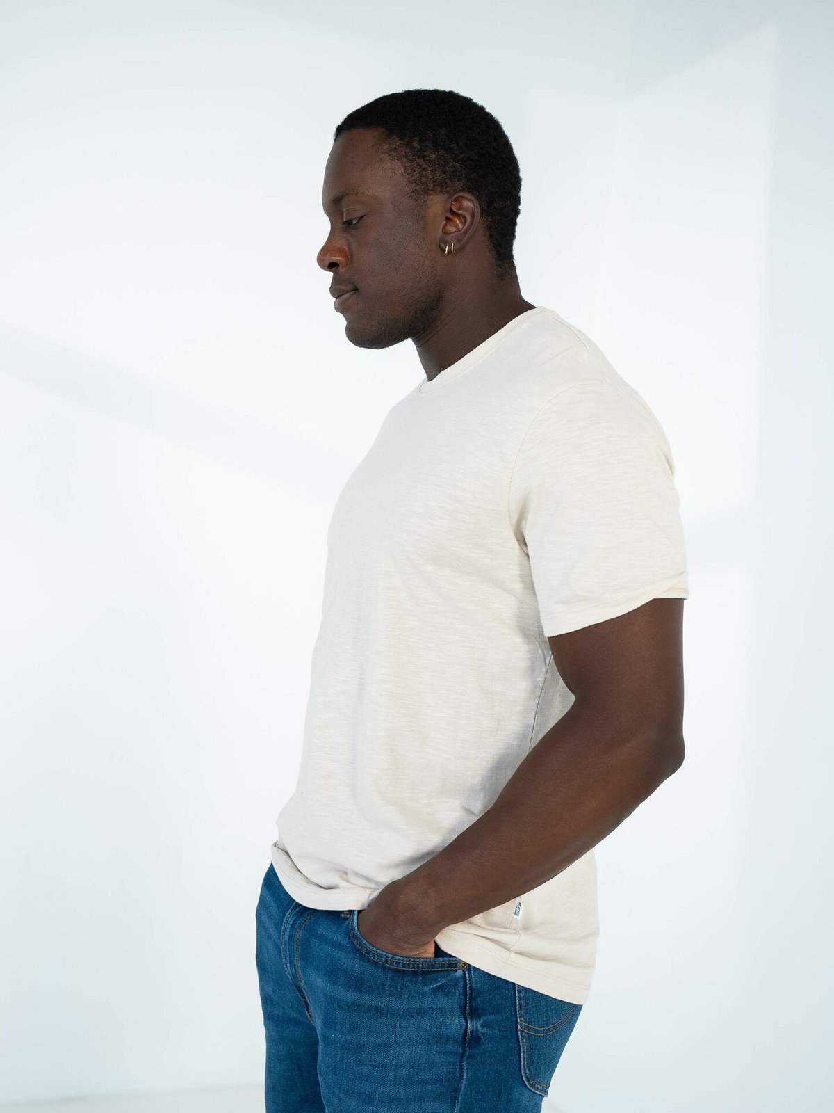 Selected Homme Aspen Slub Short Sleeve O-Neck Tee Oatmeal