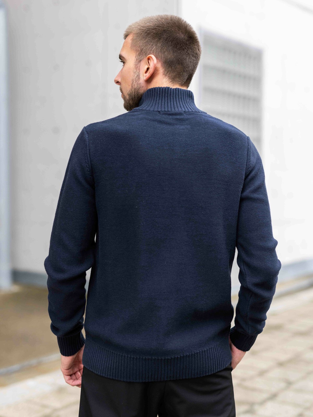 Selected Homme Selected Homme Axel Long Sleeve Knit Half Zip Captain