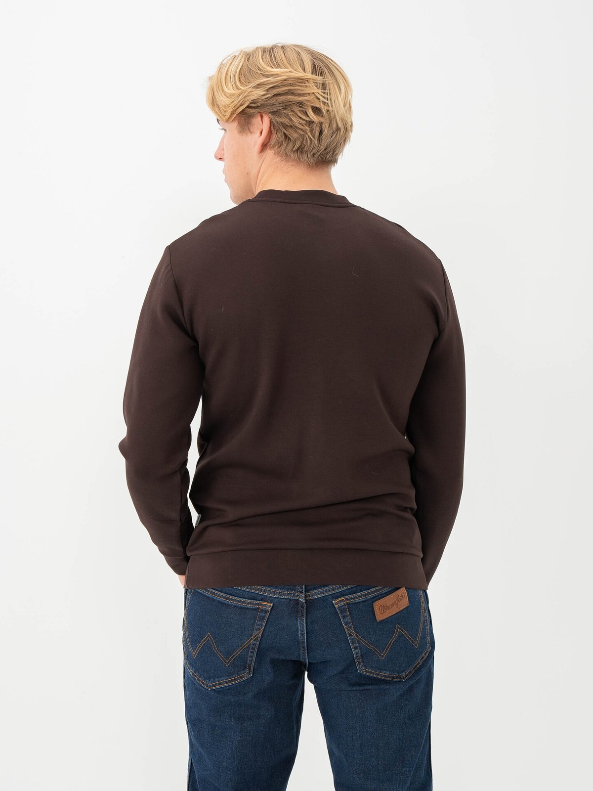 Selected Homme Emanuel Soft Crew Neck Sweat Chocolate Torte