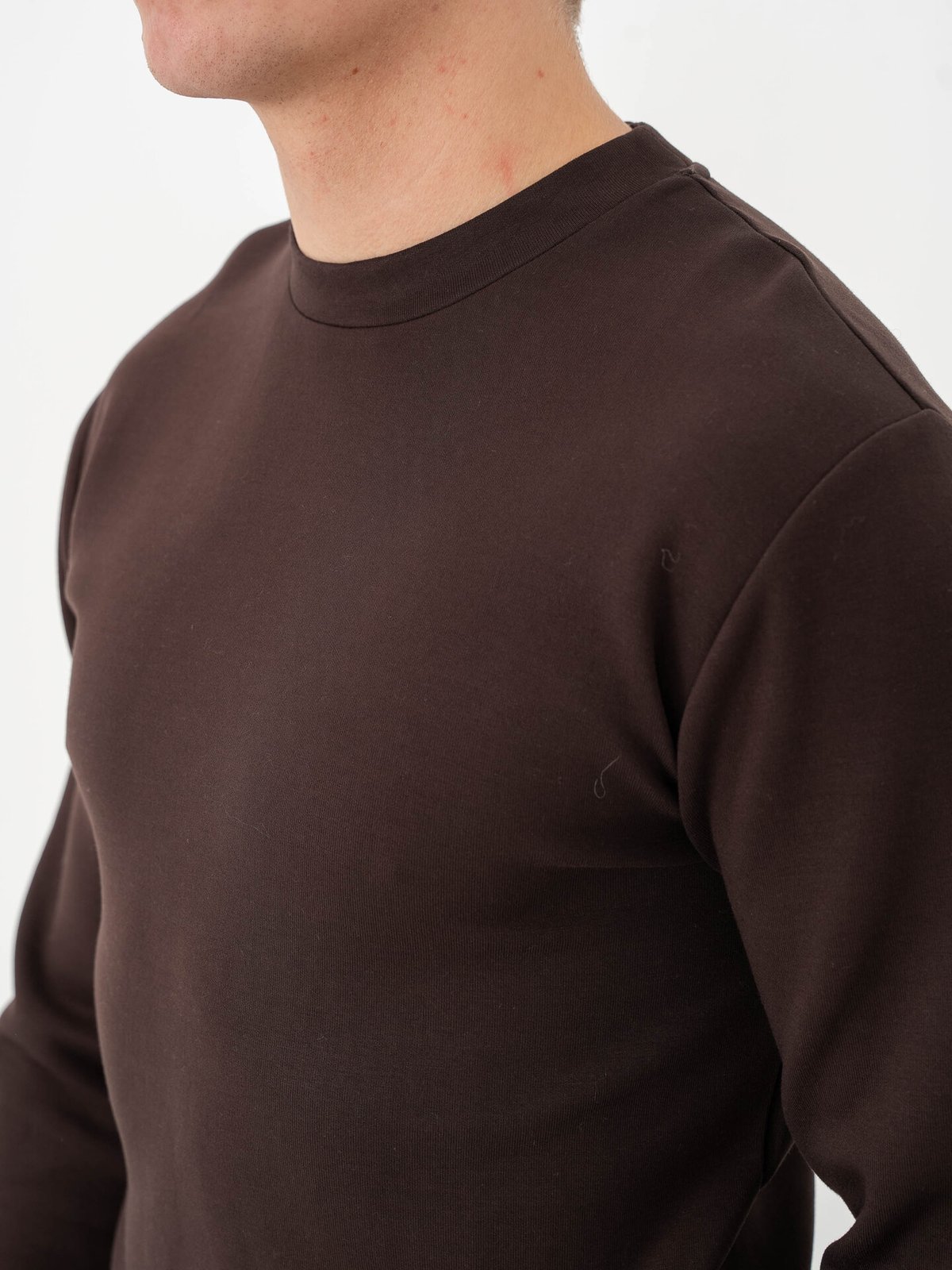 Selected Homme Emanuel Soft Crew Neck Sweat Chocolate Torte