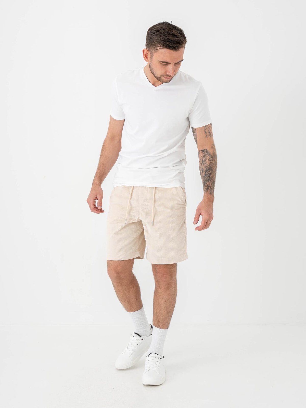 Selected Homme Regular Jace Corduroy Shorts Fog