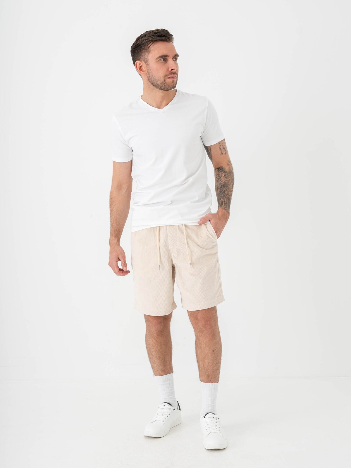 Selected Homme Regular Jace Corduroy Shorts Fog