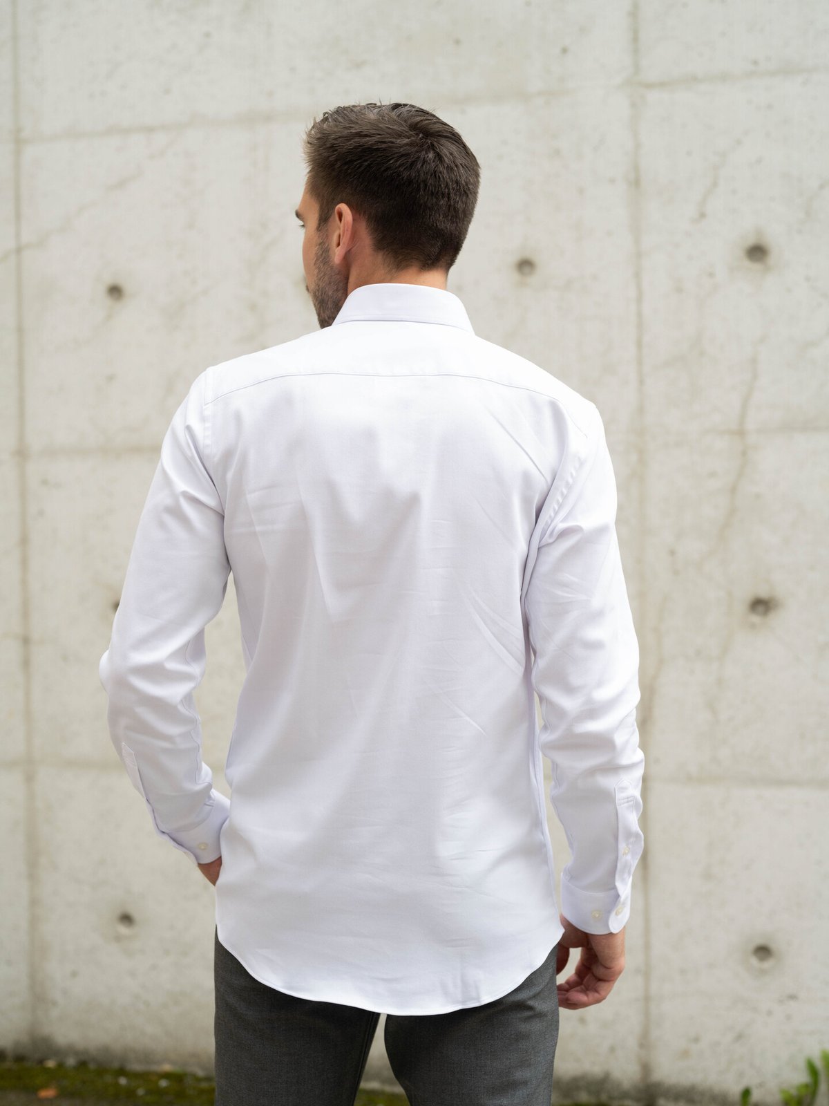 Selected Homme Slim Performance Shirt Long Sleeve Bright White