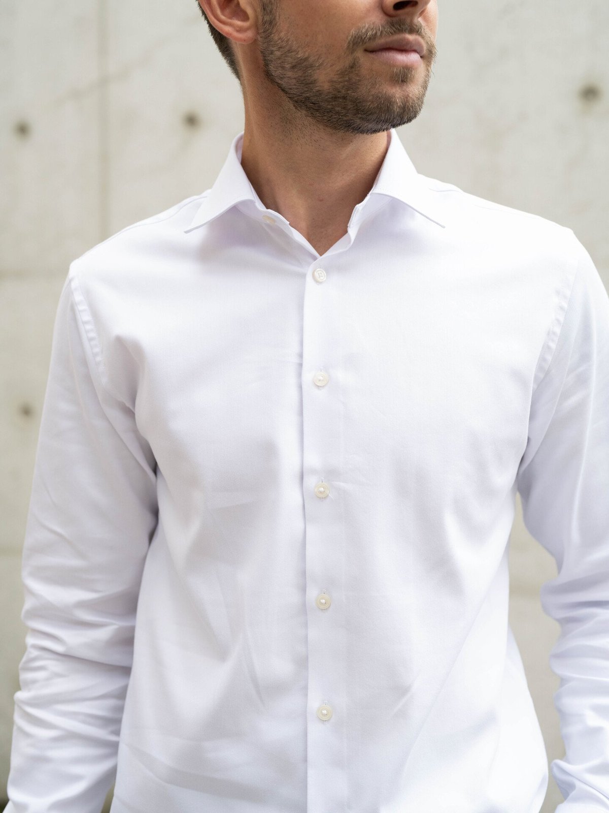 Selected Homme Slim Performance Shirt Long Sleeve Bright White