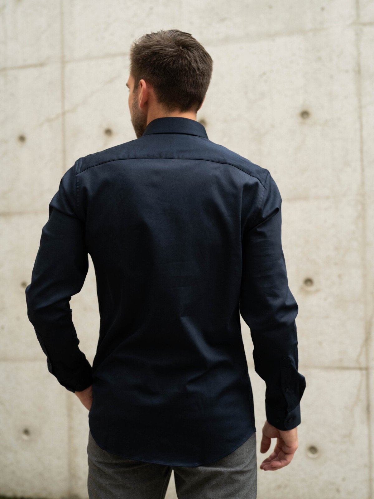 Selected Homme Slim Performance Shirt Long Sleeve Sky Captain