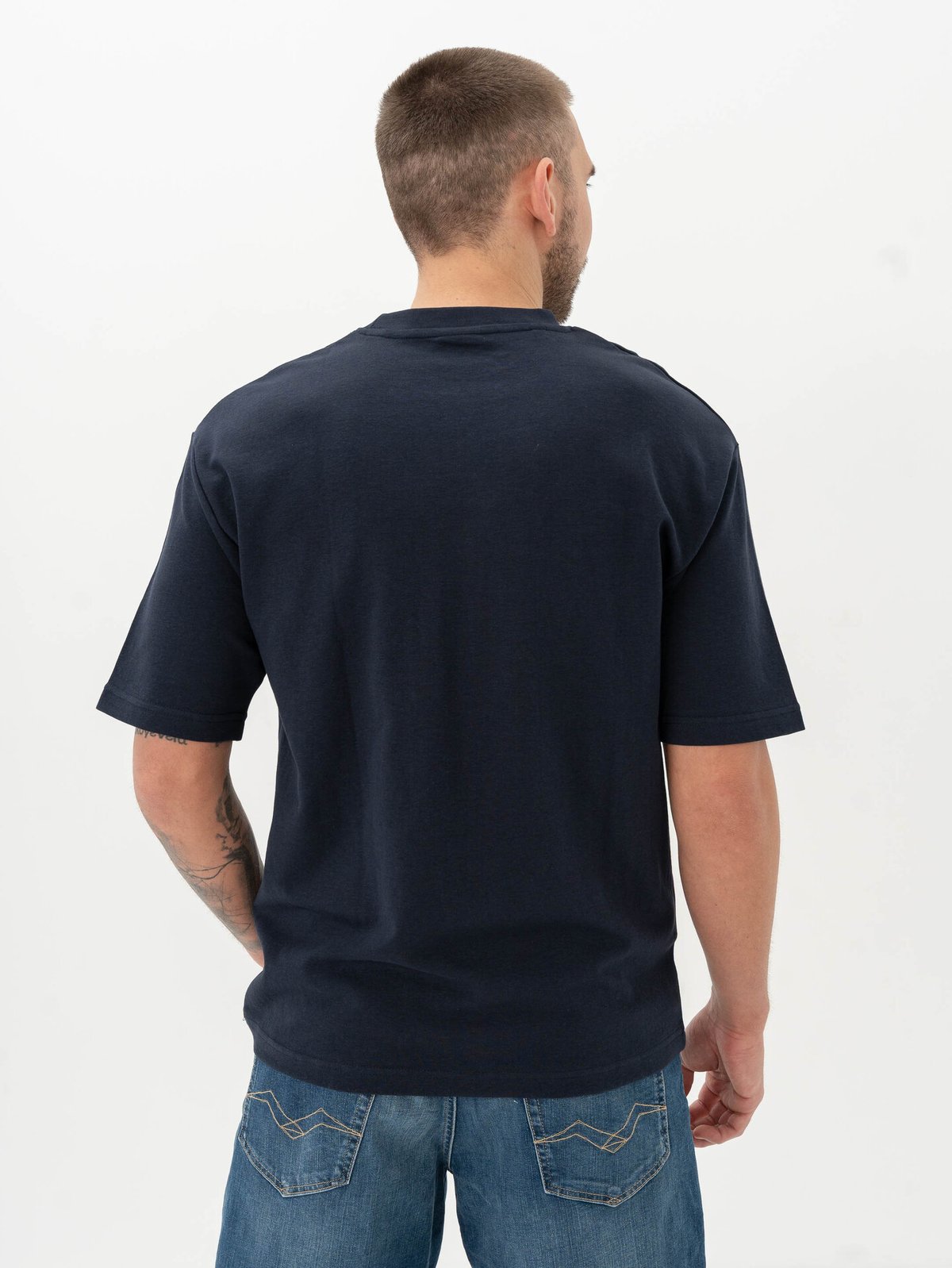 Selected Homme Loose Oscar Short Sleeve O-Neck Tee Sky Captain