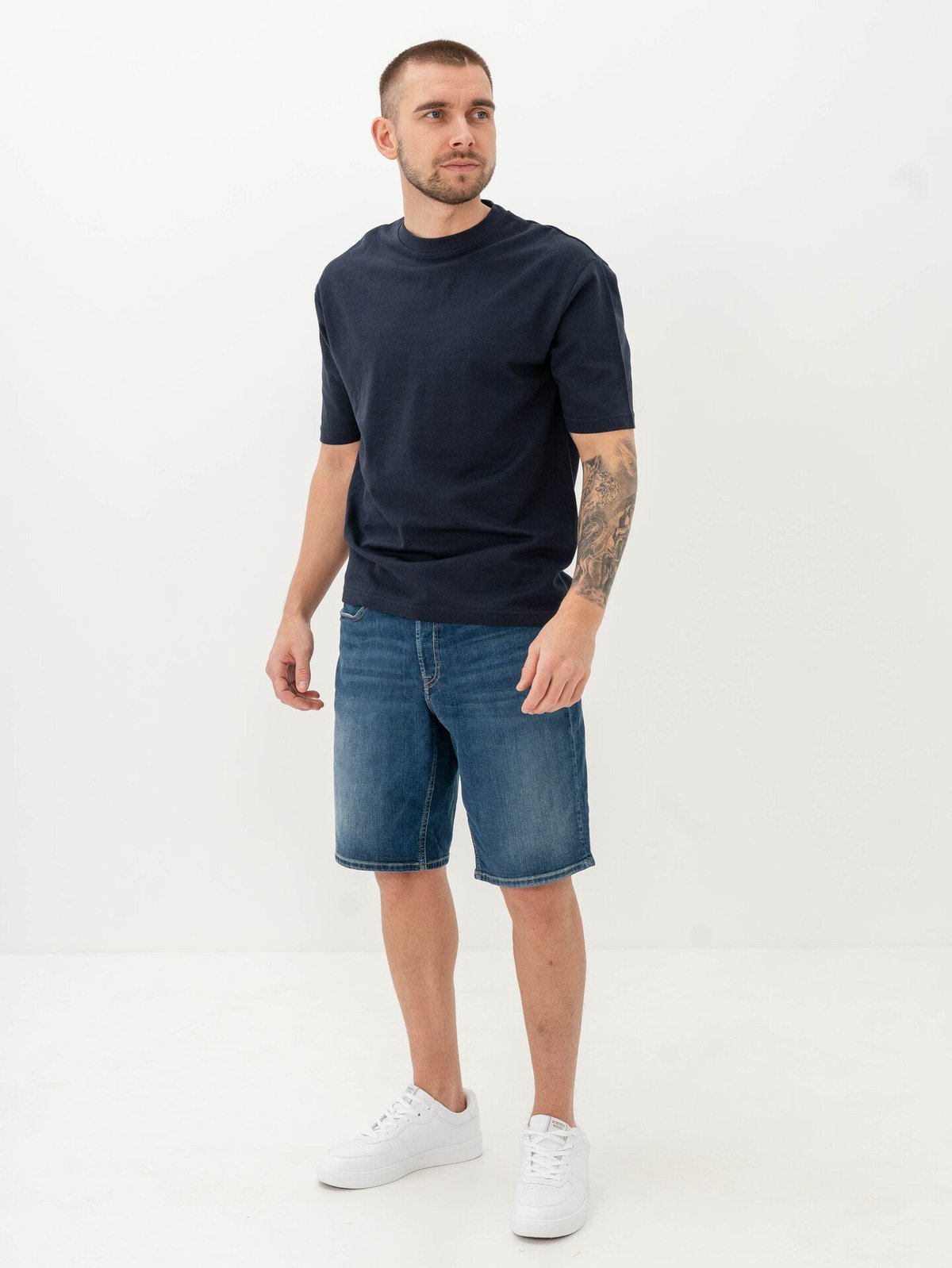 Selected Homme Loose Oscar Short Sleeve O-Neck Tee Sky Captain