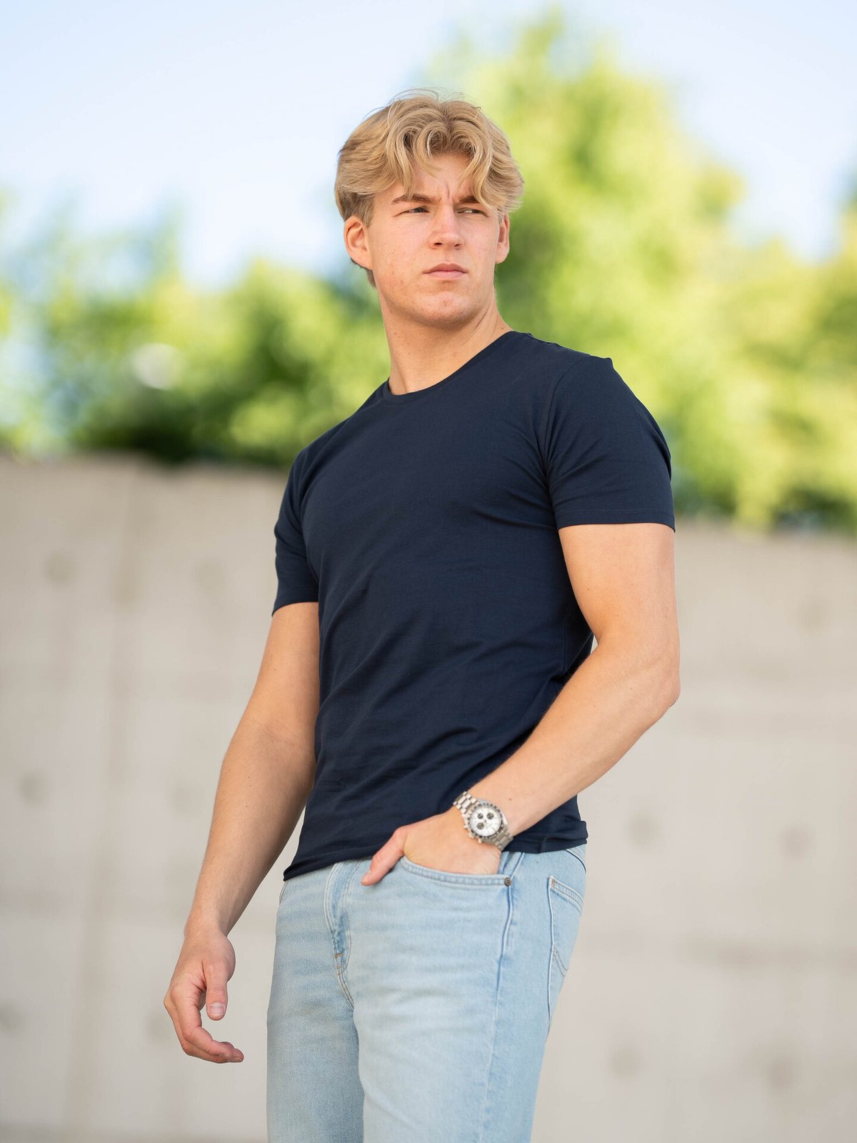 Selected Homme Roland Short Sleeve O-Neck 3-Pack Tee Black / Navy Blazer / Bright White