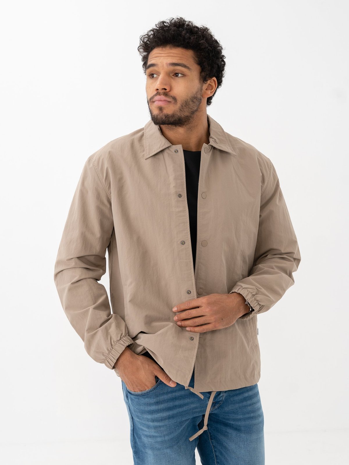 Selected Homme Archive Coach Jacket Greige