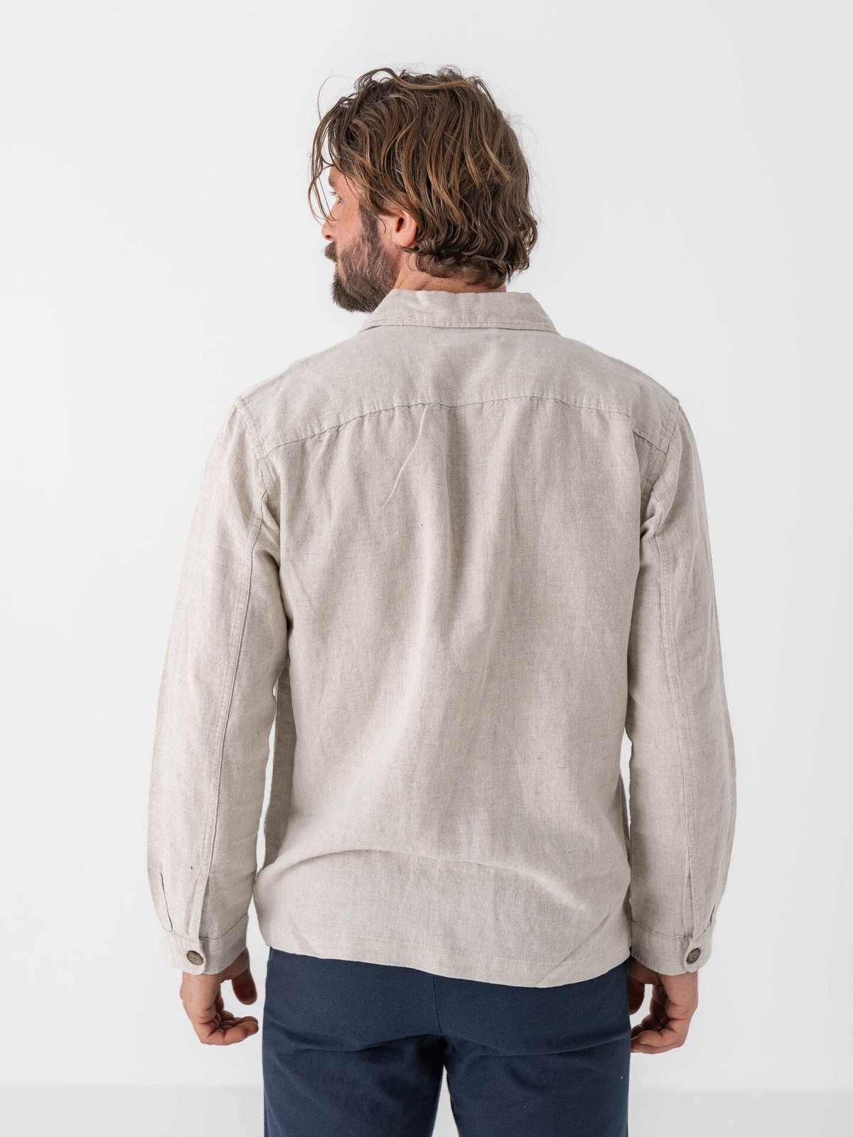 Selected Homme Leroy Sun Overshirt Long Sleeve Pure Cashmere W. White