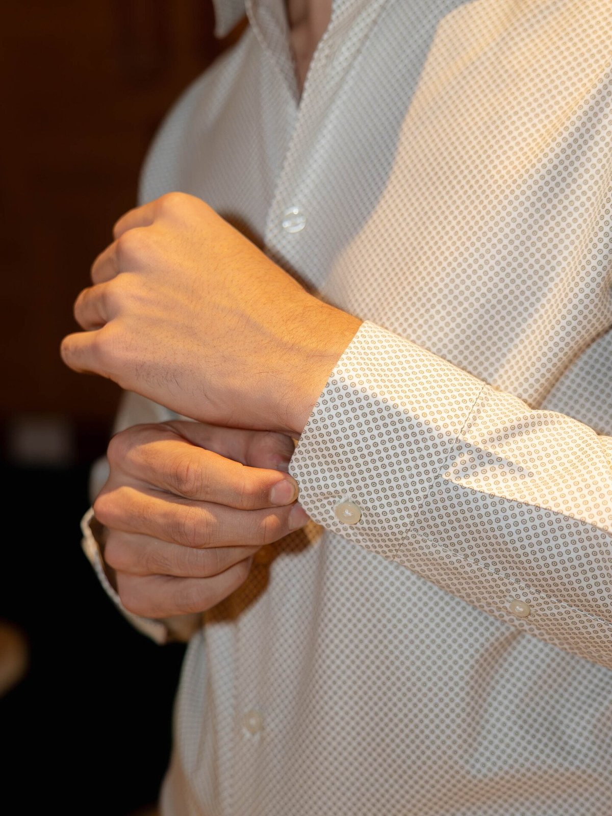 Selected Homme Slim Ethan Shirt Long Sleeve All Over Print Spread Vetiver