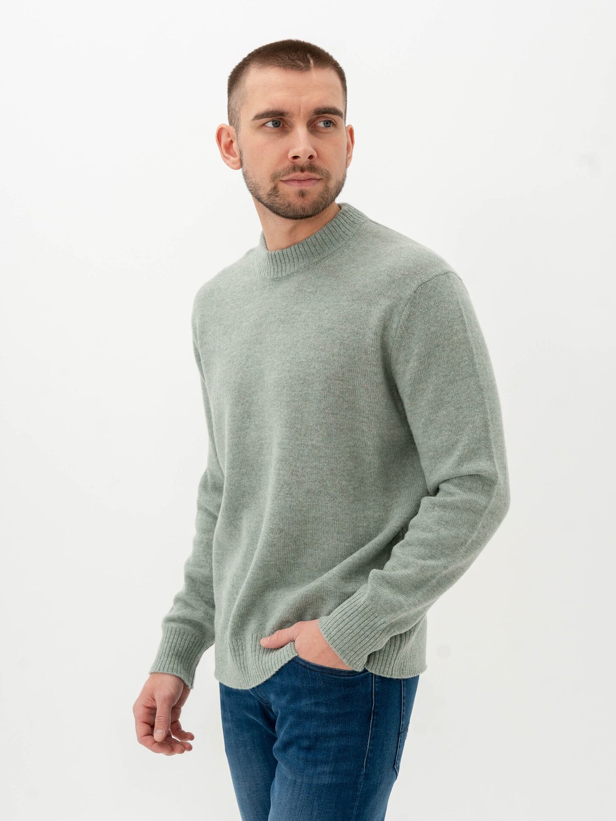 Selected Homme Reuben Long Sleeve Knit Relaxed Crew Neck - Grønn ...