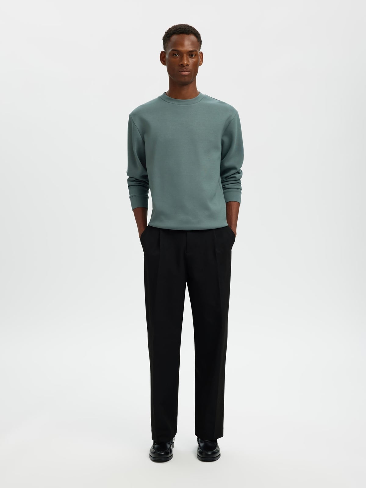 Selected Homme Loose Finn Flex Pants Black