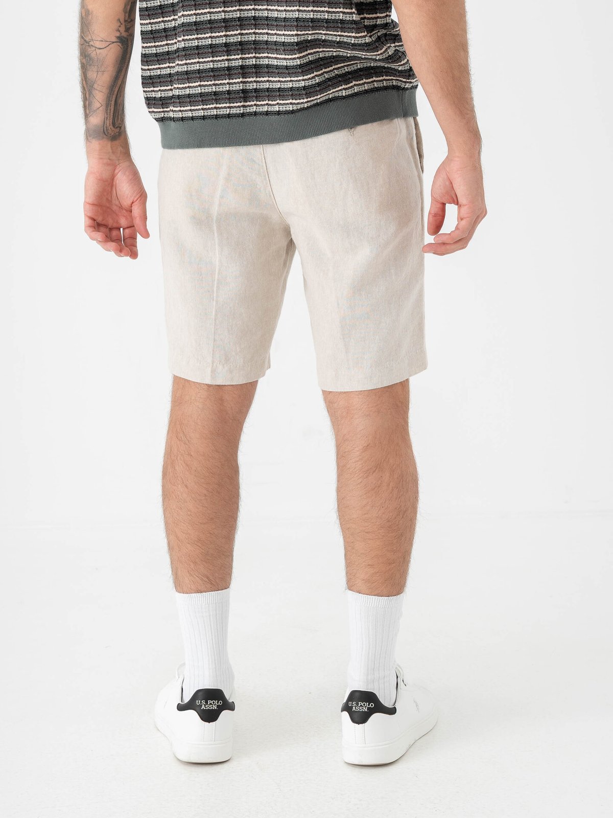 Selected Homme Regular Leroy Linen Blend Shorts Pure Cashmere