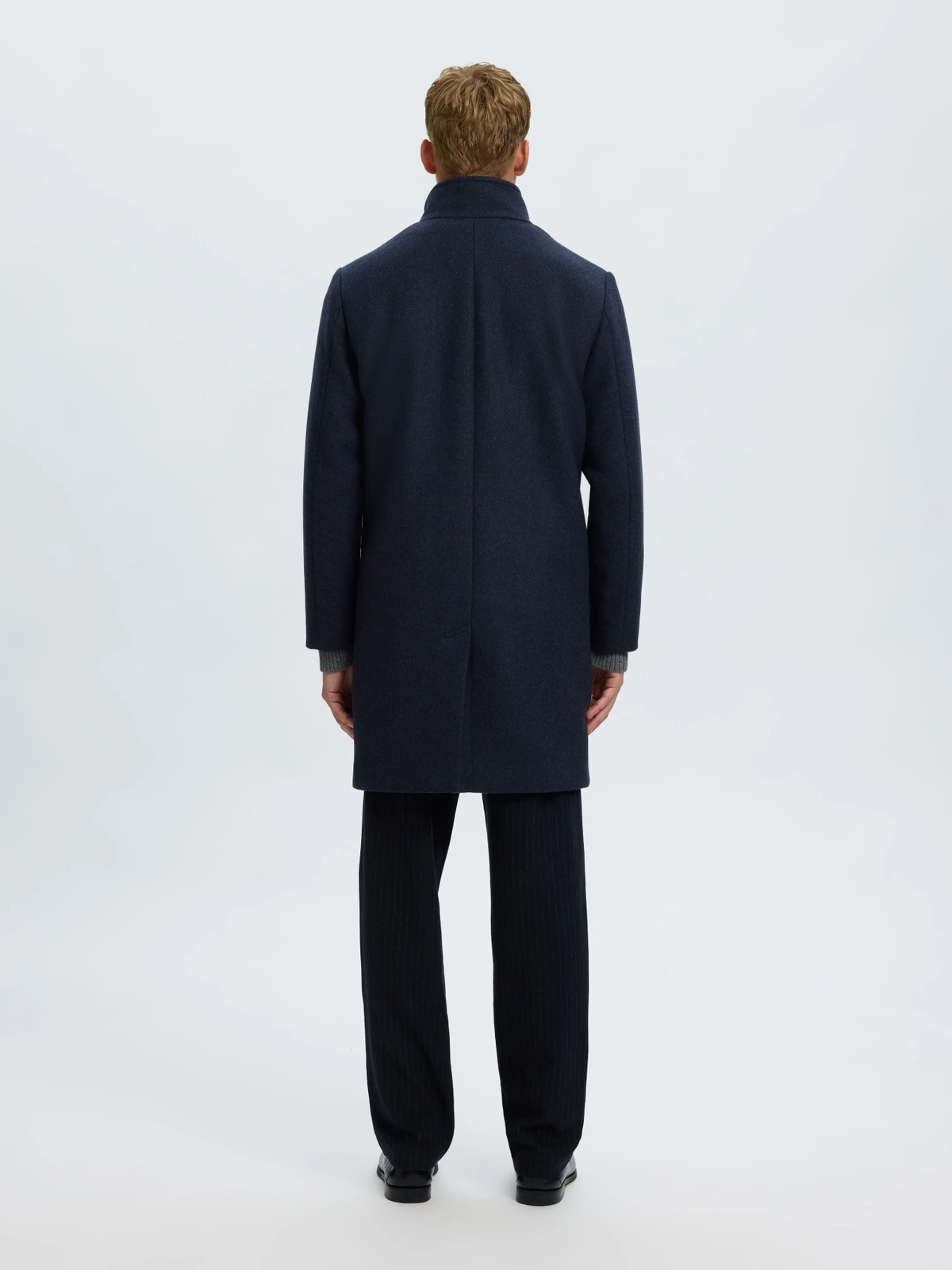 Selected Homme Rainar Lano Coat Sky Captain Melange