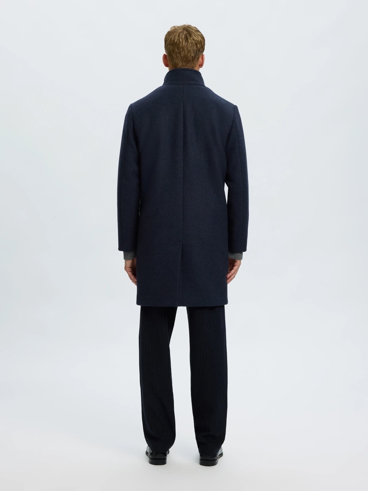 Selected Homme Rainar Lano Coat Sky Captain Melange