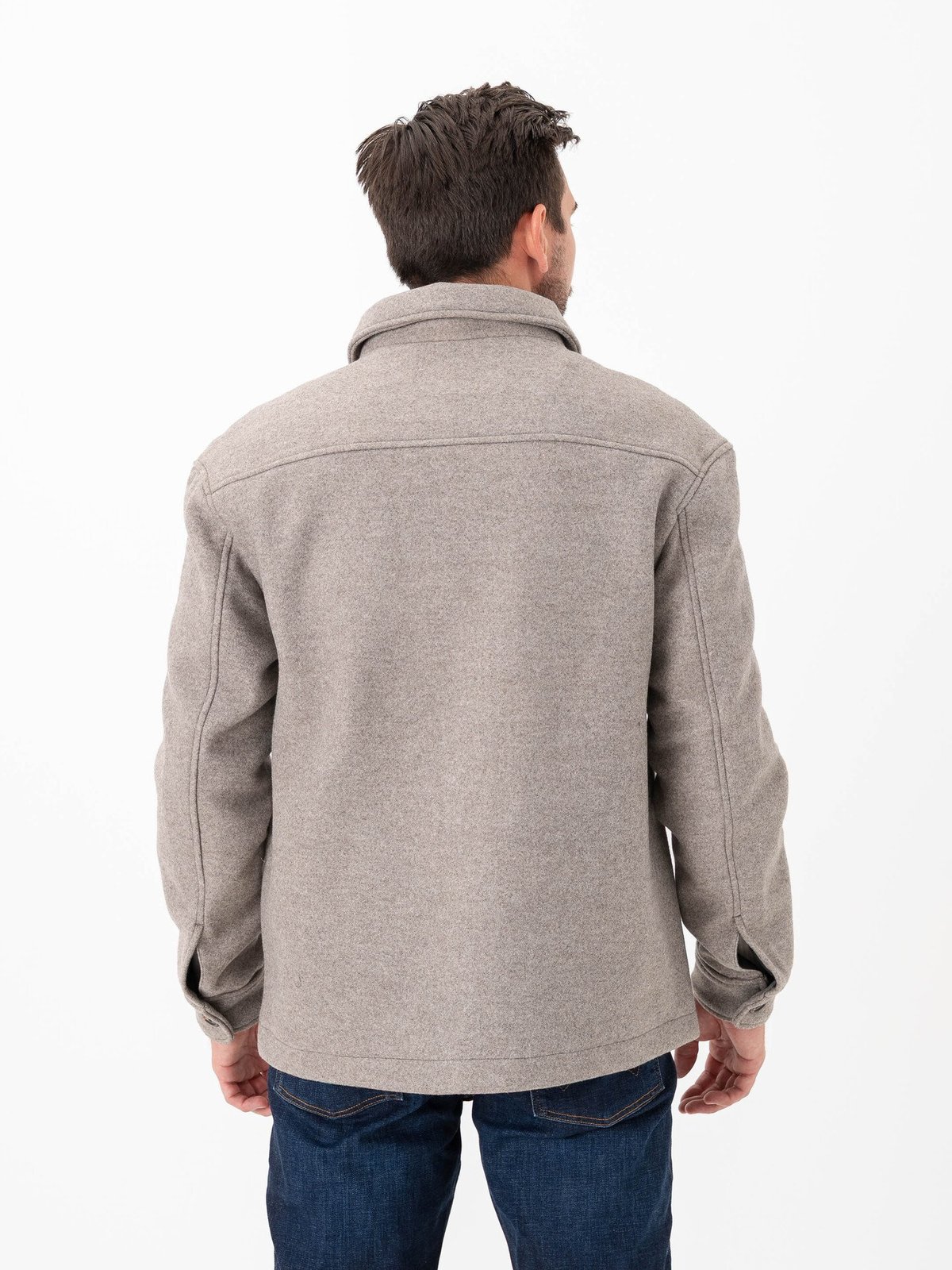 Selected Homme Mitch Lano Shacket Deep Taupe