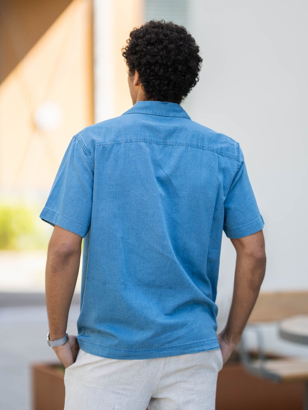 Selected Homme Relax Rick Denim Short Sleeve Shirt Medium Blue Denim