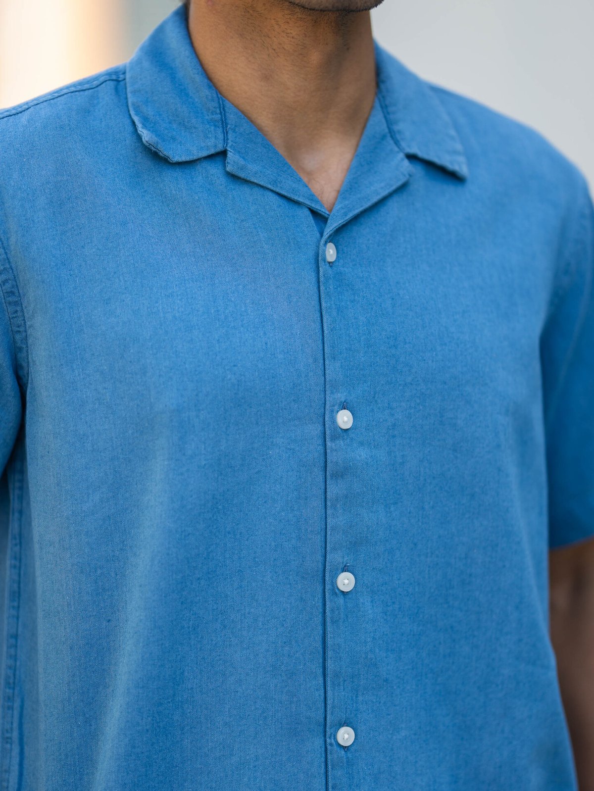 Selected Homme Relax Rick Denim Short Sleeve Shirt Medium Blue Denim