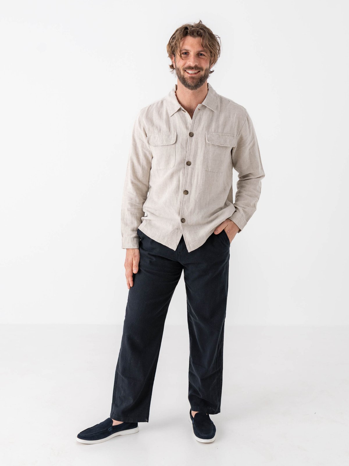 Selected Homme Loose Brody Sun Pant Black