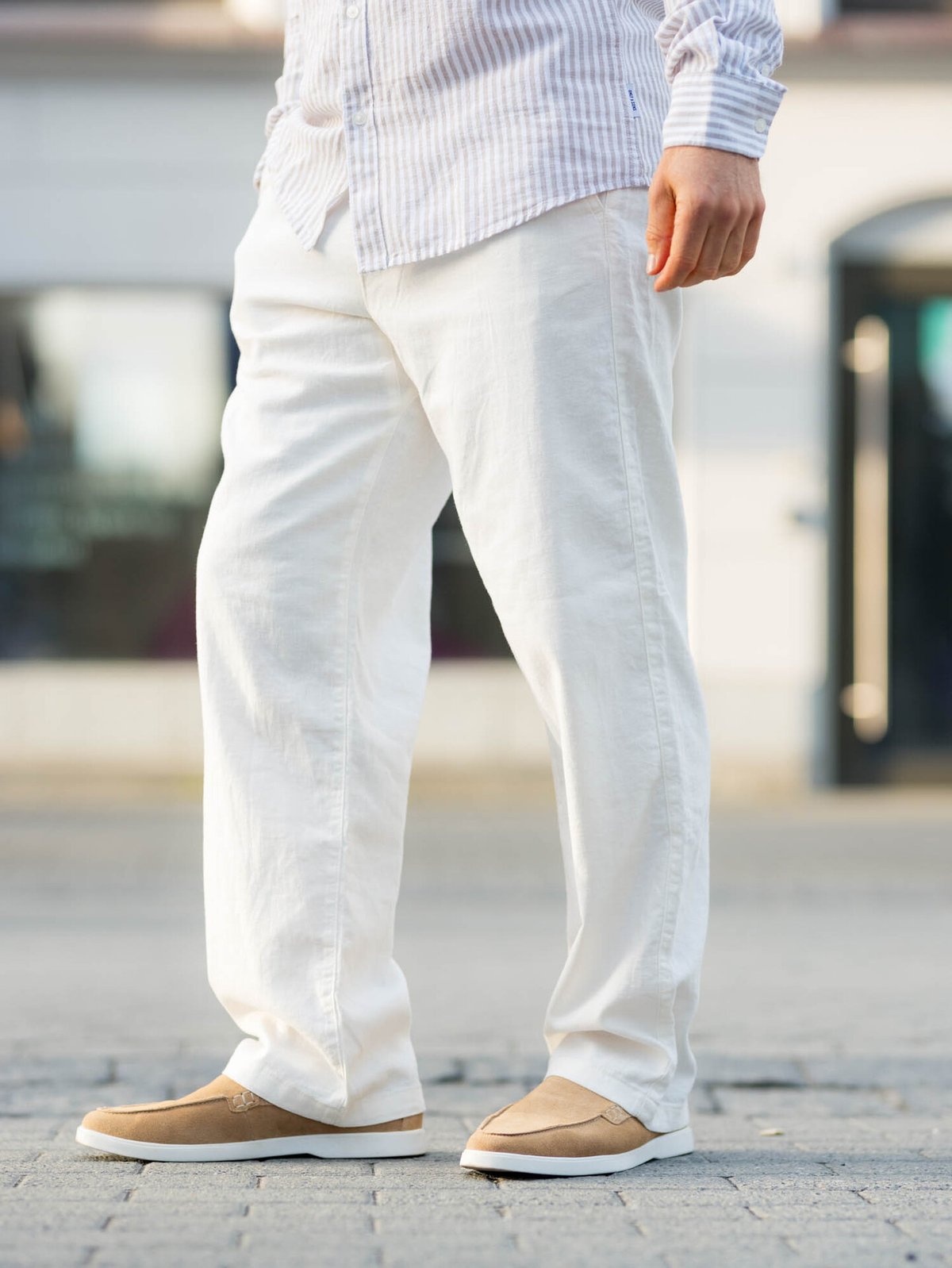 Selected Homme Loose Brody Sun Pant Cloud Dancer