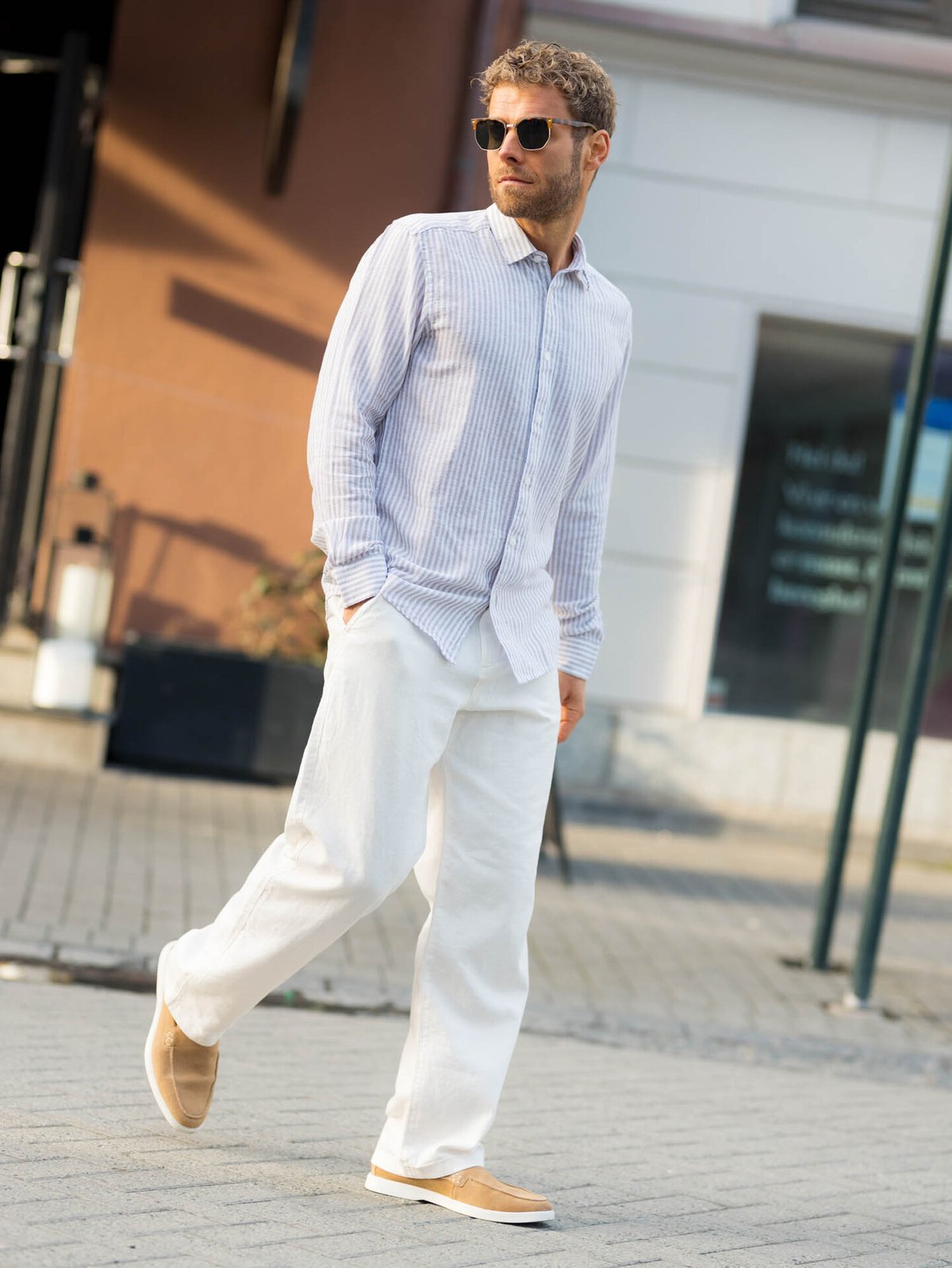 Selected Homme Loose Brody Sun Pant Cloud Dancer