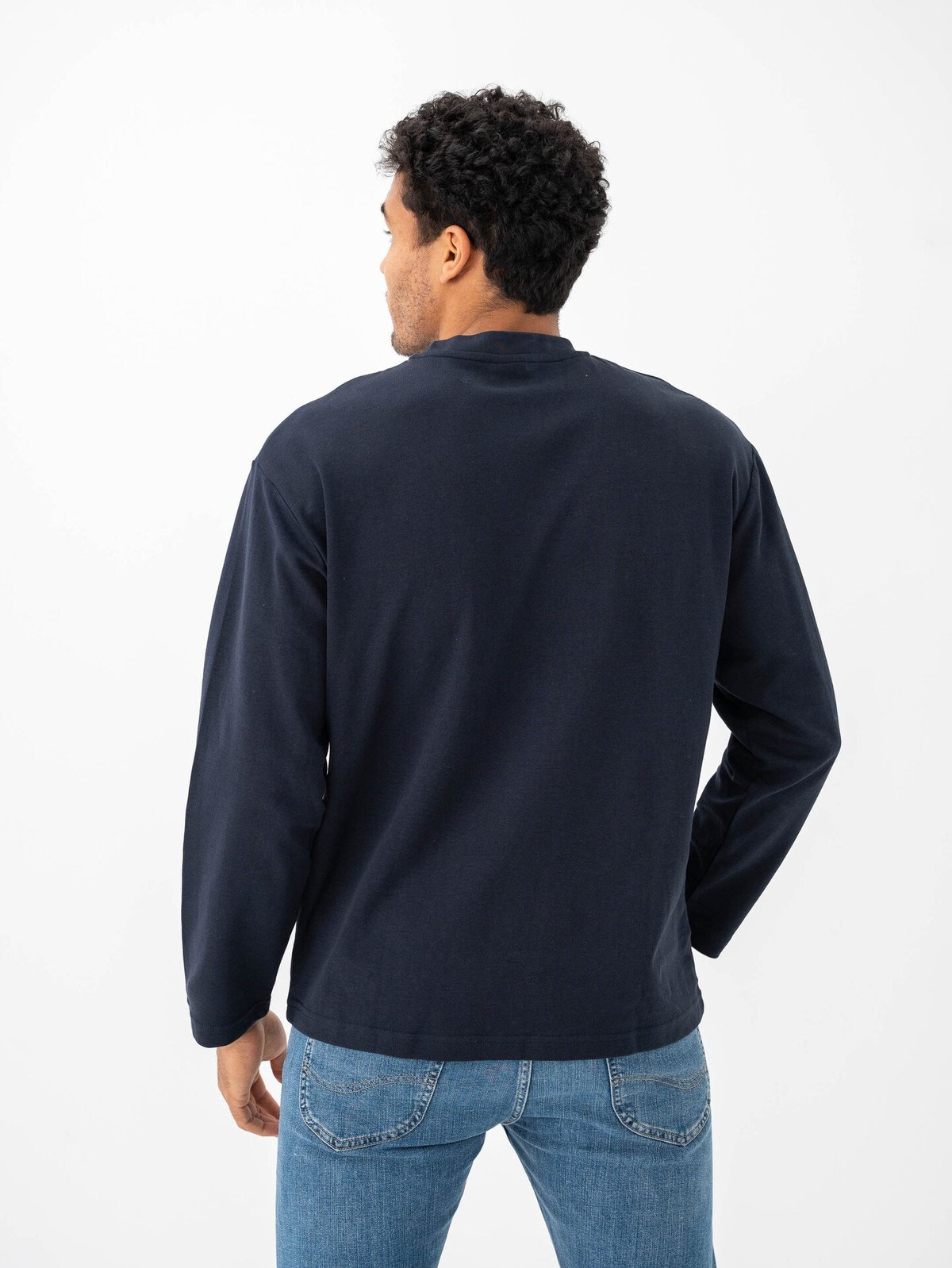 Selected Homme Loose Oscar Long Sleeve O-Neck Tee Sky Captain