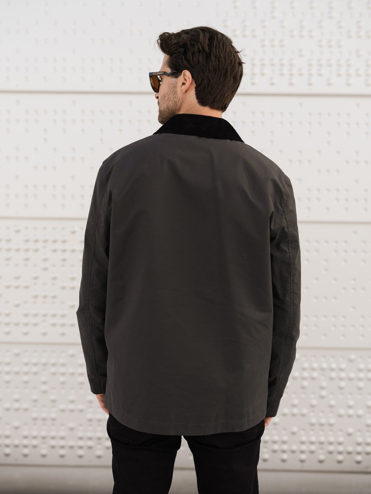 Selected Homme Walter Waxed Cotton 2.0 Jacket Dark Shadow