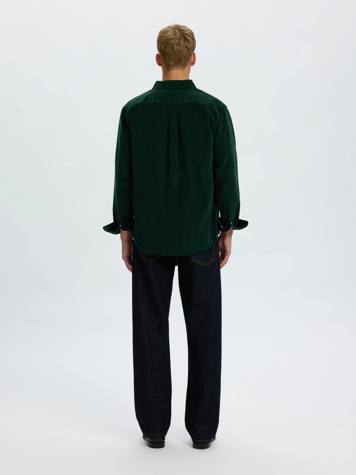 Selected Homme Reg Danni Cord BD Longsleeve Shirt Pine Grove