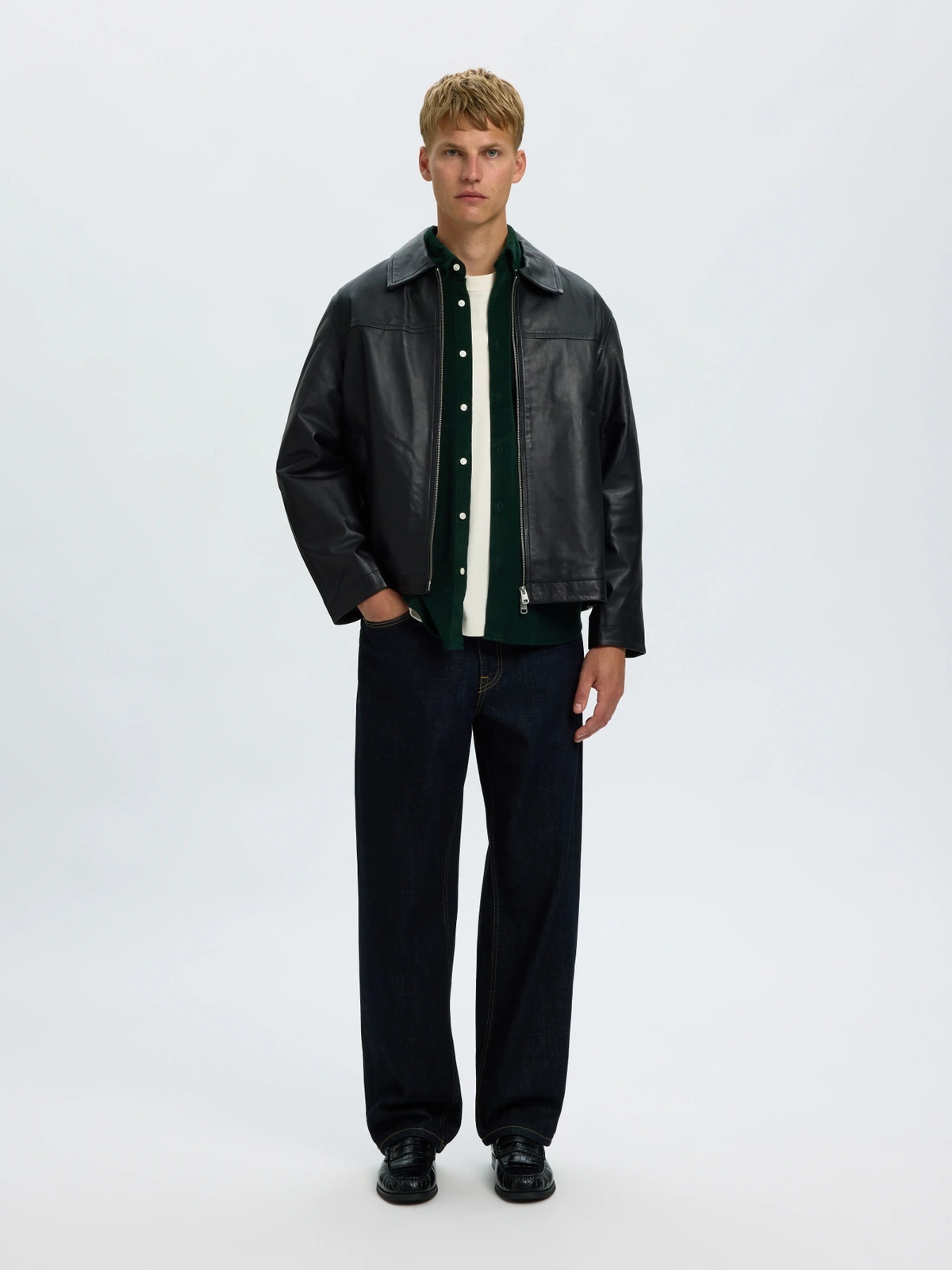 Selected Homme Reg Danni Cord BD Longsleeve Shirt Pine Grove