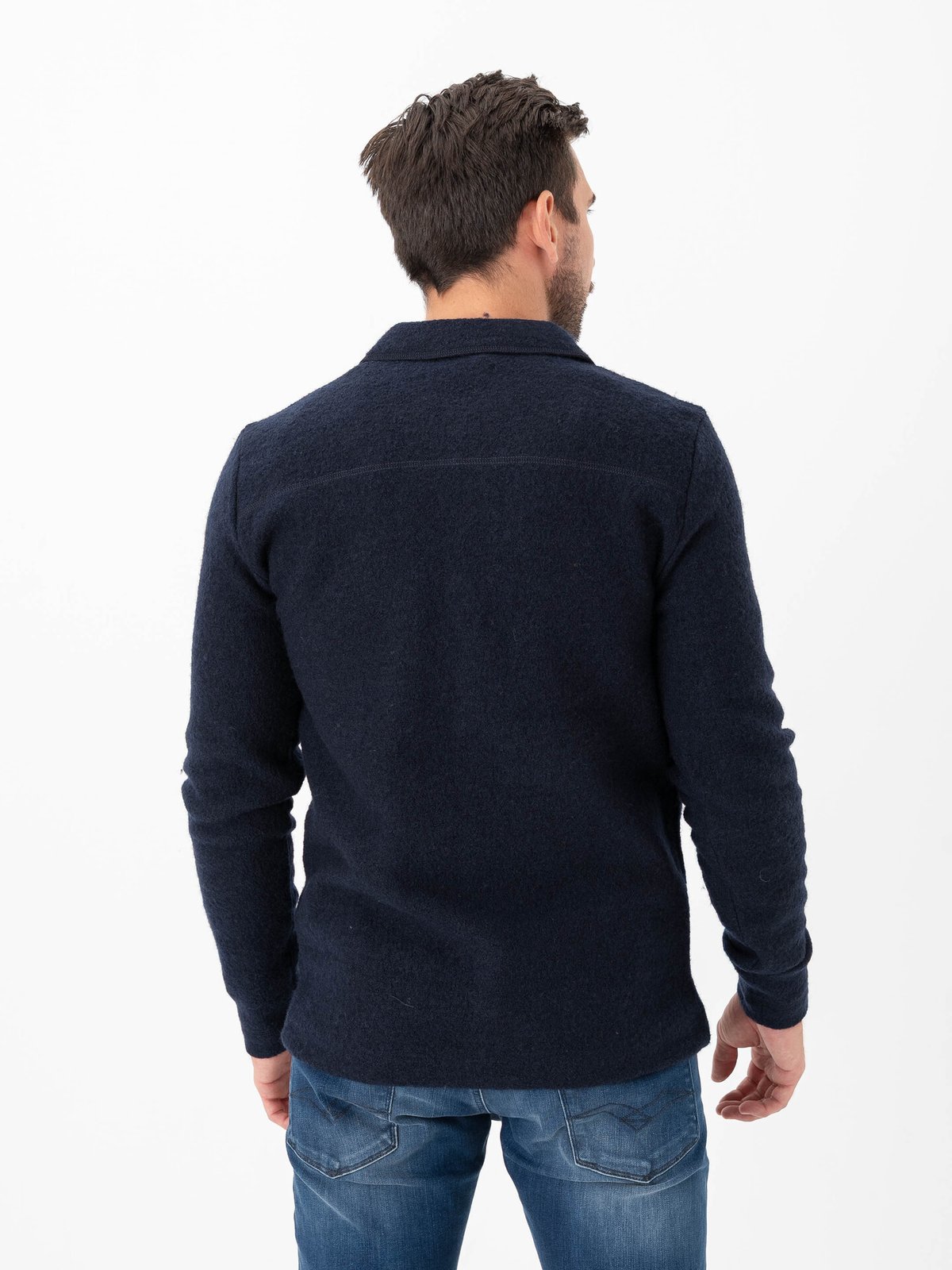 Selected Homme Nealy Long Sleeve Knit Workwear Cardigan Sky Captain