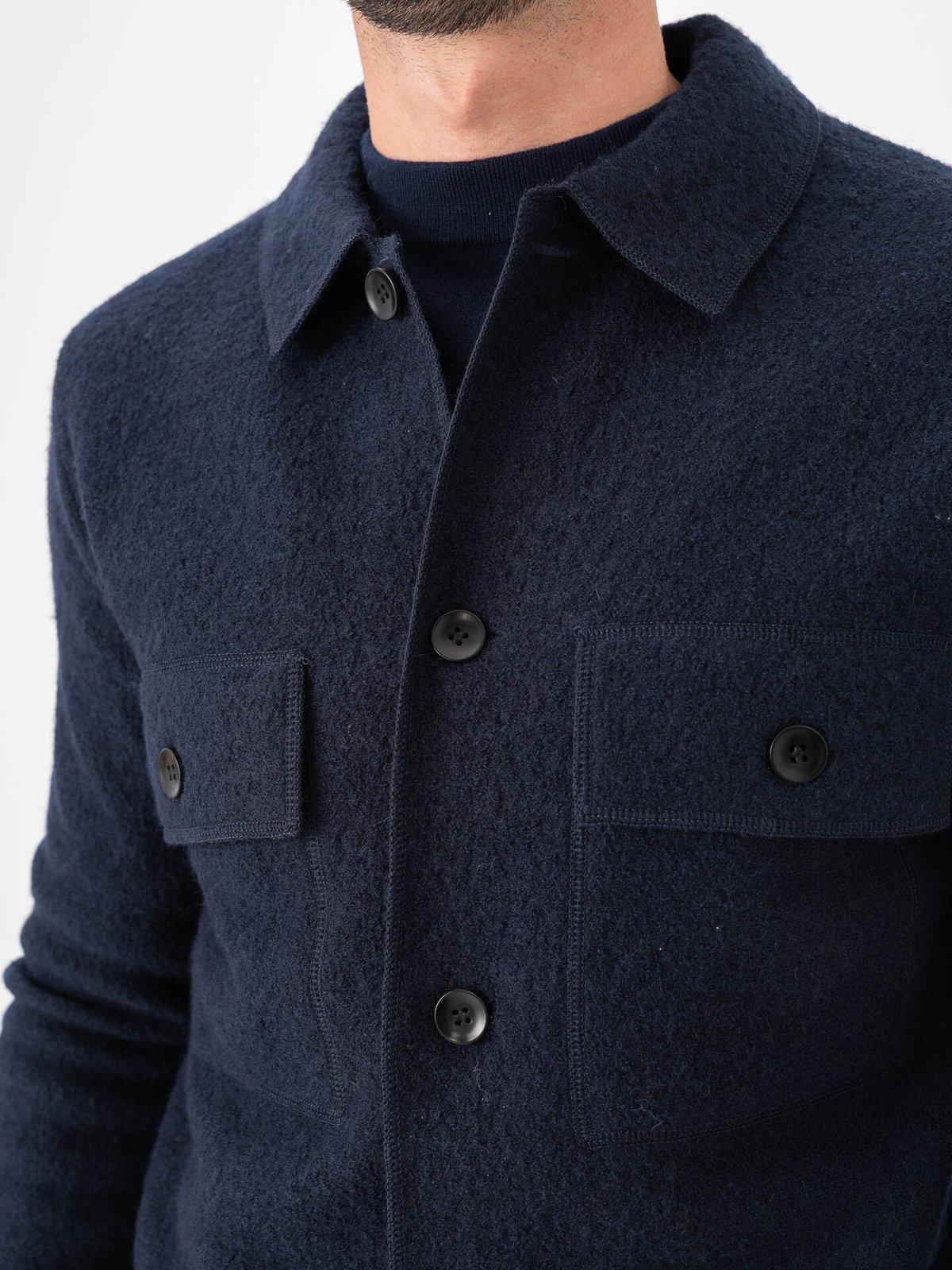 Selected Homme Nealy Long Sleeve Knit Workwear Cardigan Sky Captain