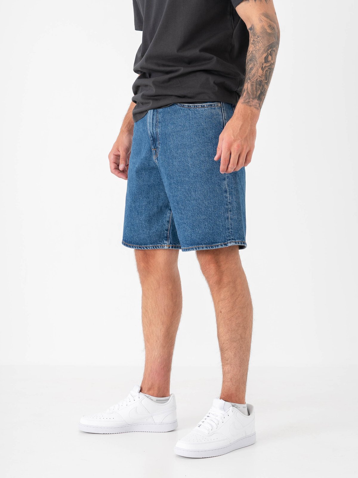 Selected Homme Reg Alex Mid Blue Denim Shorts Medium Blue Denim