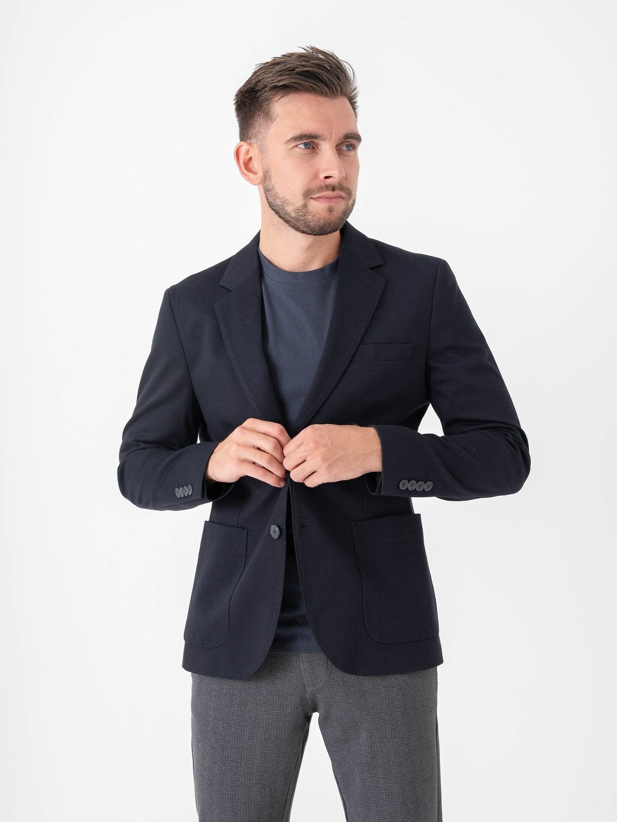 Selected Homme Slim-Lewis Lano Jersey Blazer Dark Navy