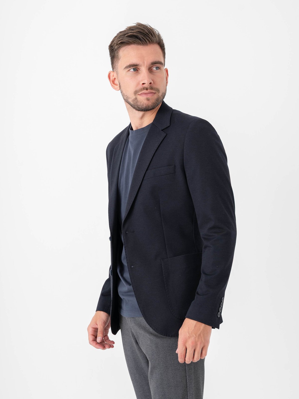 Selected Homme Slim-Lewis Lano Jersey Blazer Dark Navy