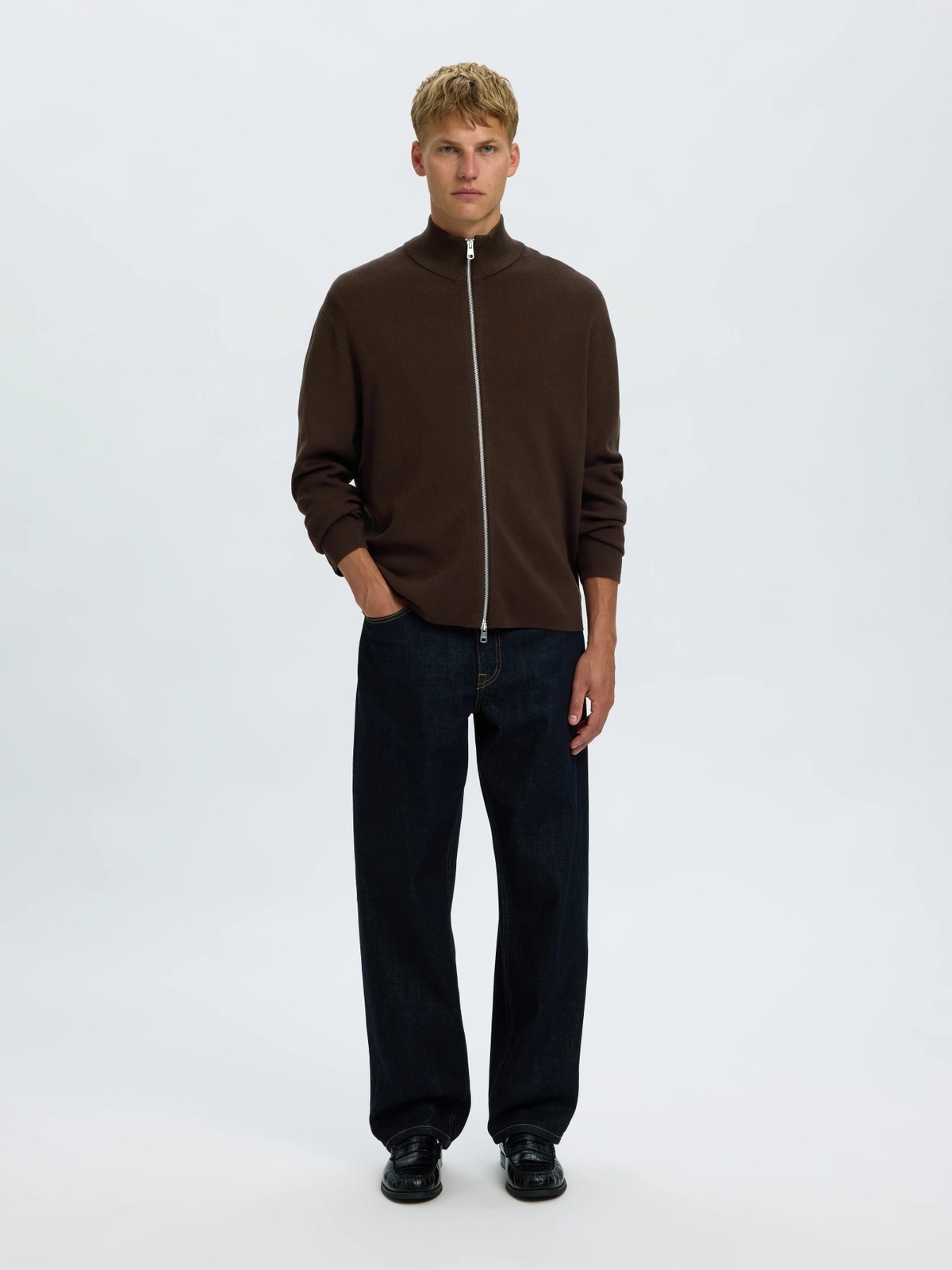 Selected Homme Teller Zip Cardigan Delicioso