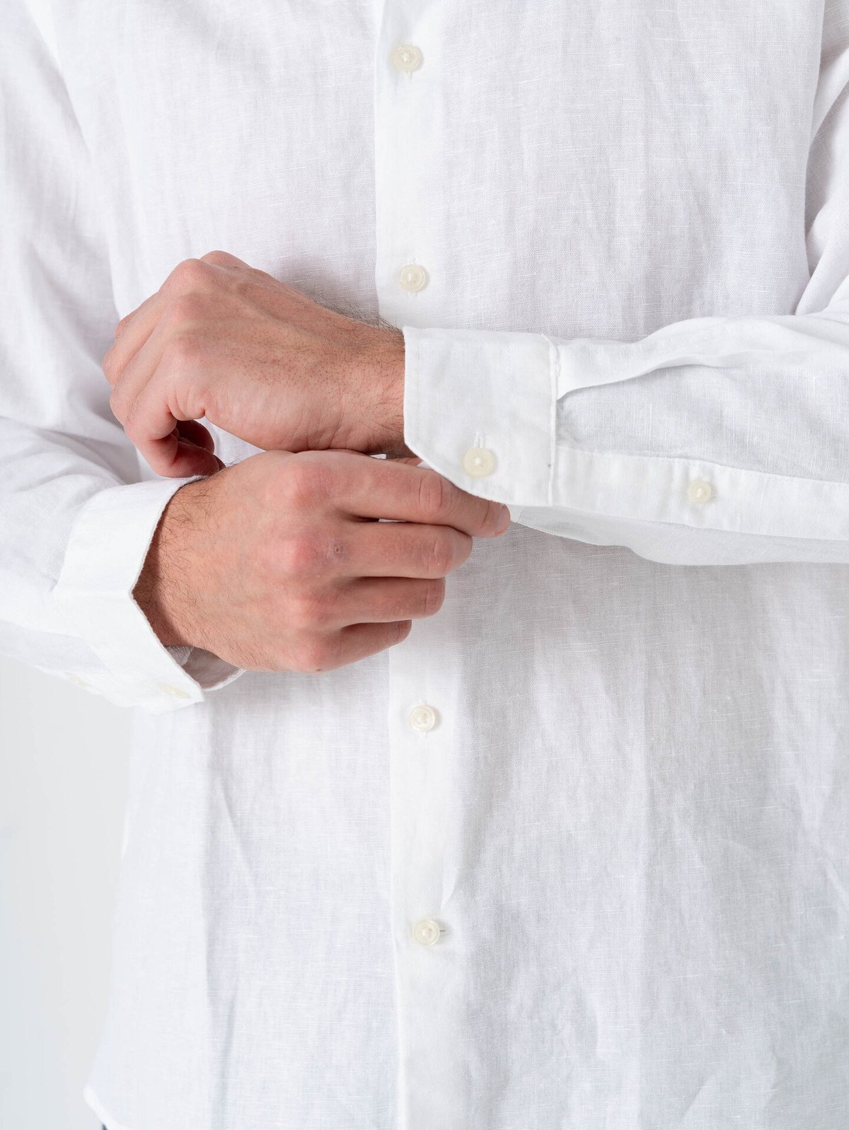 Selected Homme Regular Clay Linen Blend Long Sleeve Shirt Classic Bright White