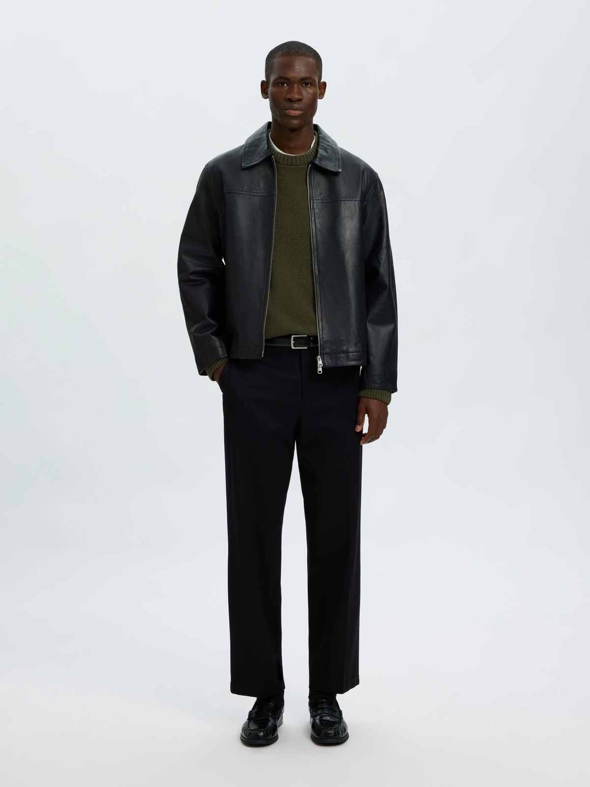 Selected Homme Alex Long Sleeve Knit Crew Neck Forest Night