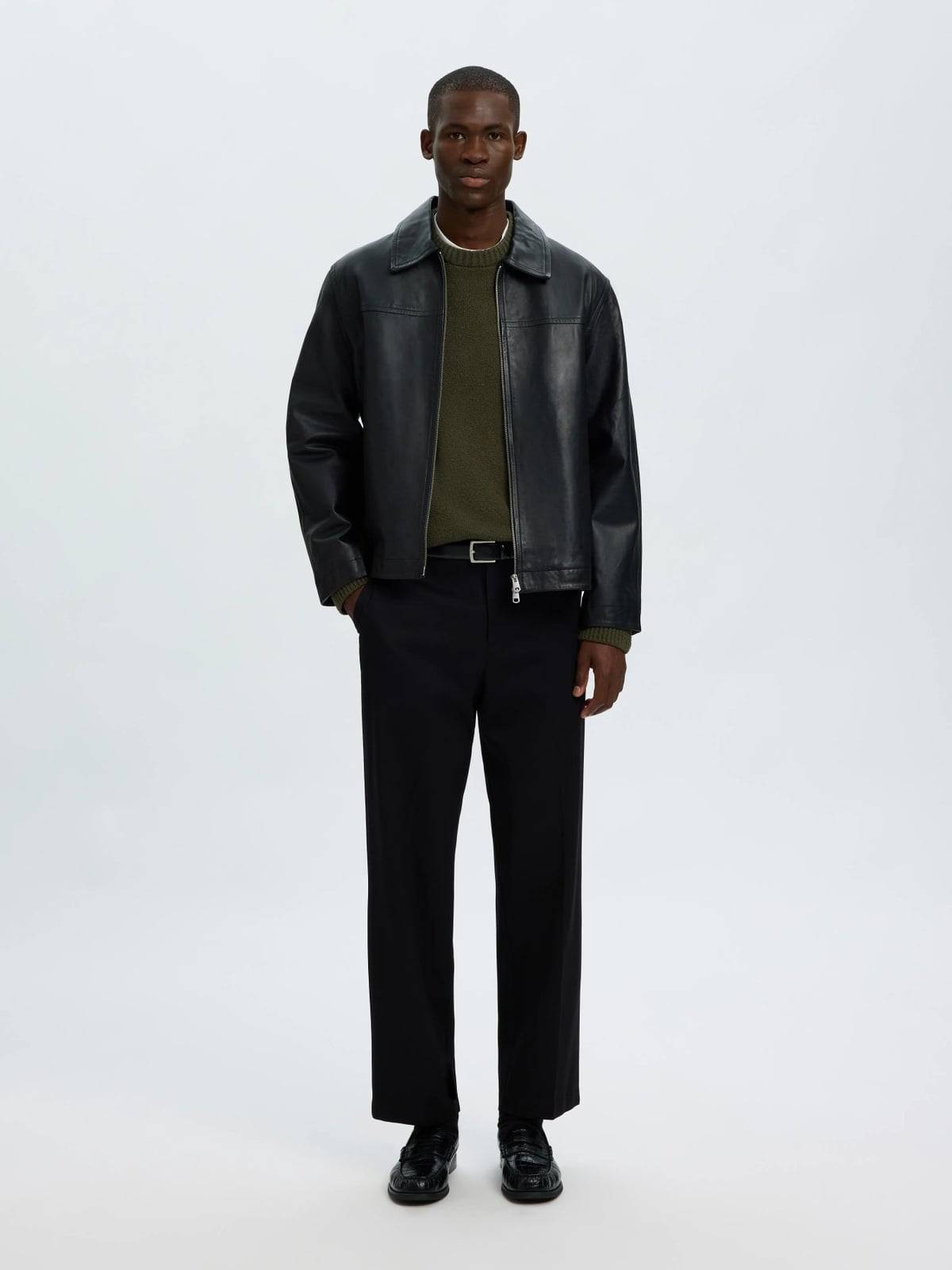 Selected Homme Alex Long Sleeve Knit Crew Neck Forest Night