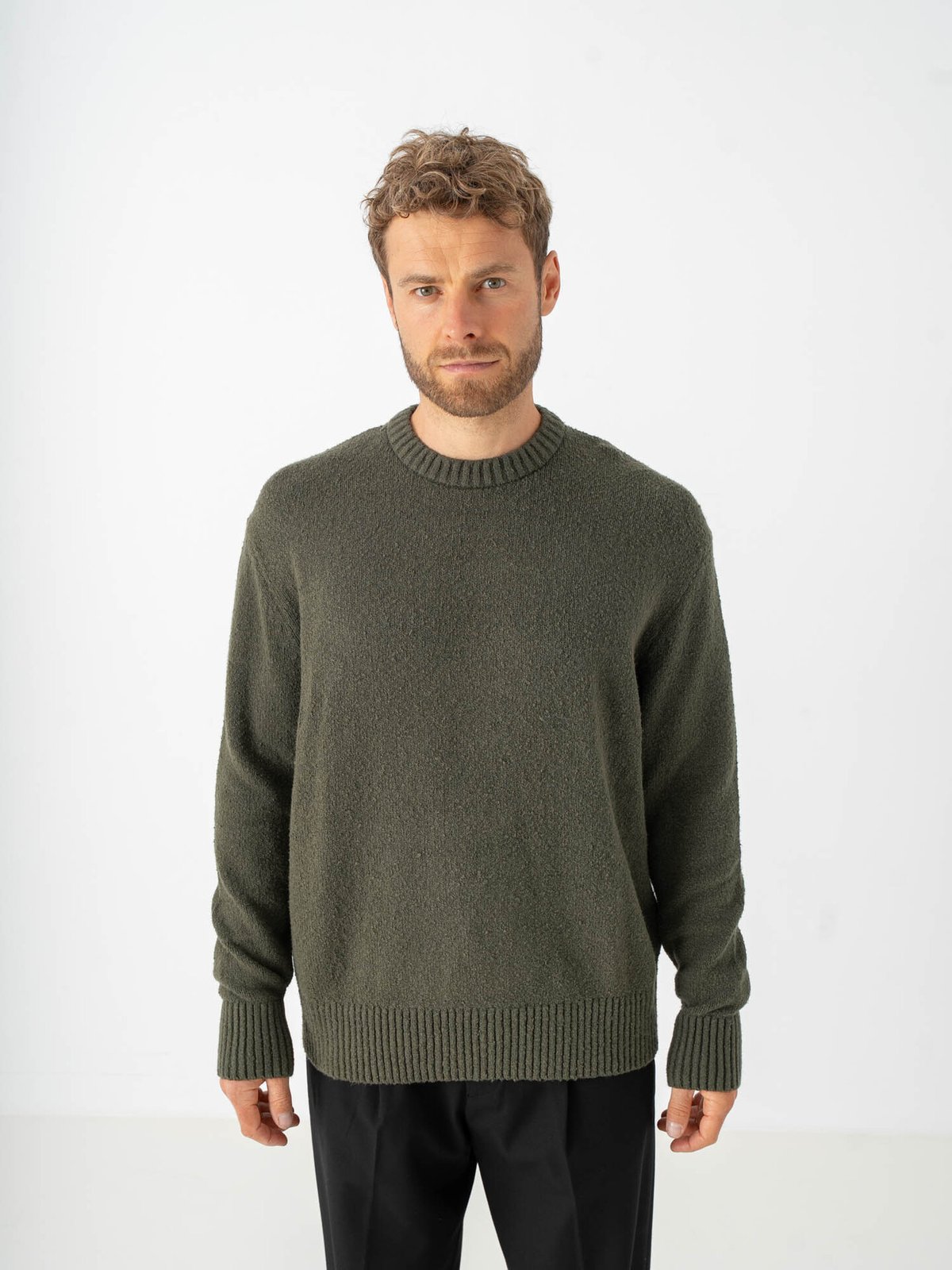 Selected Homme Alex Long Sleeve Knit Crew Neck Forest Night