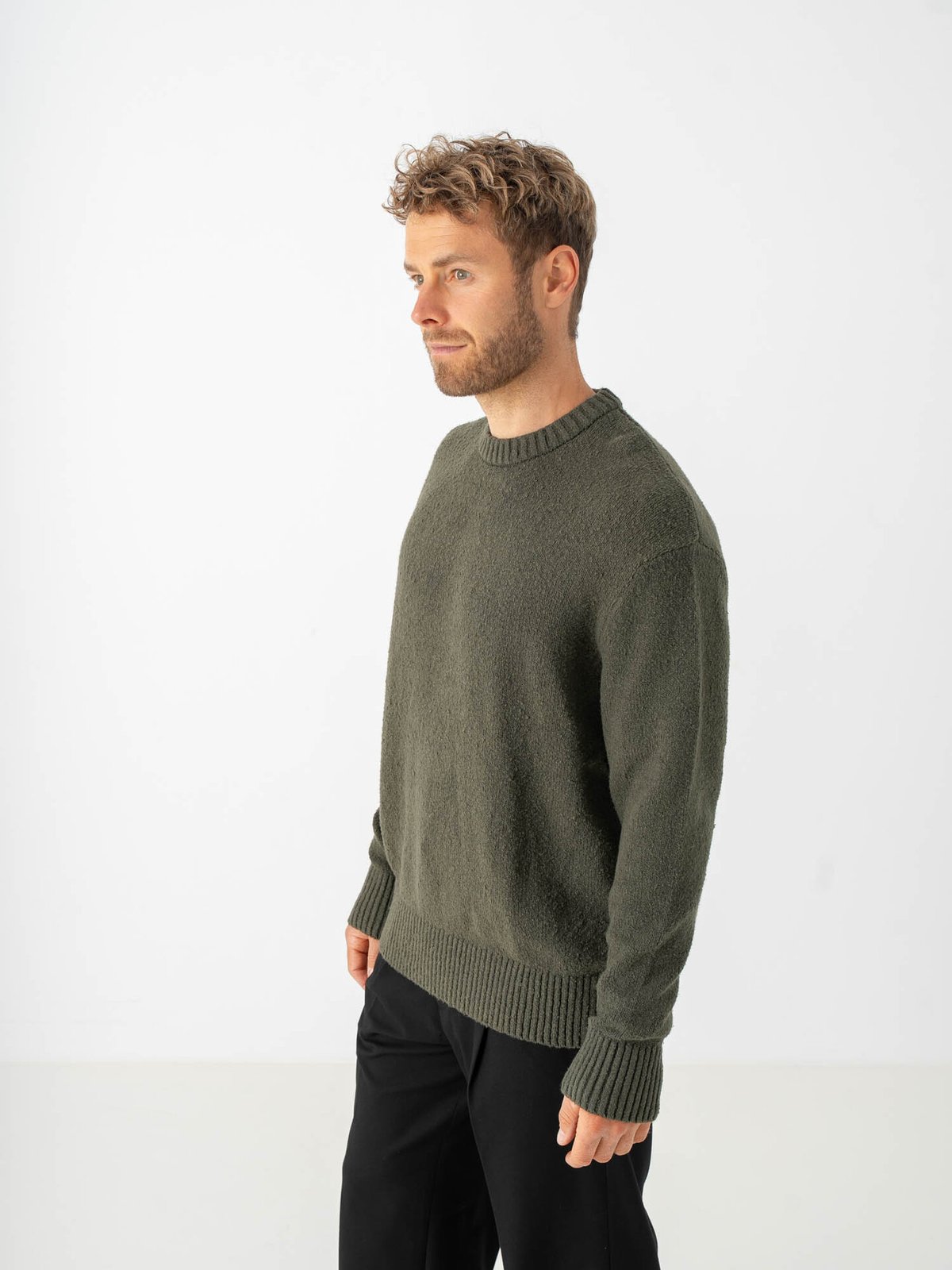 Selected Homme Alex Long Sleeve Knit Crew Neck Forest Night