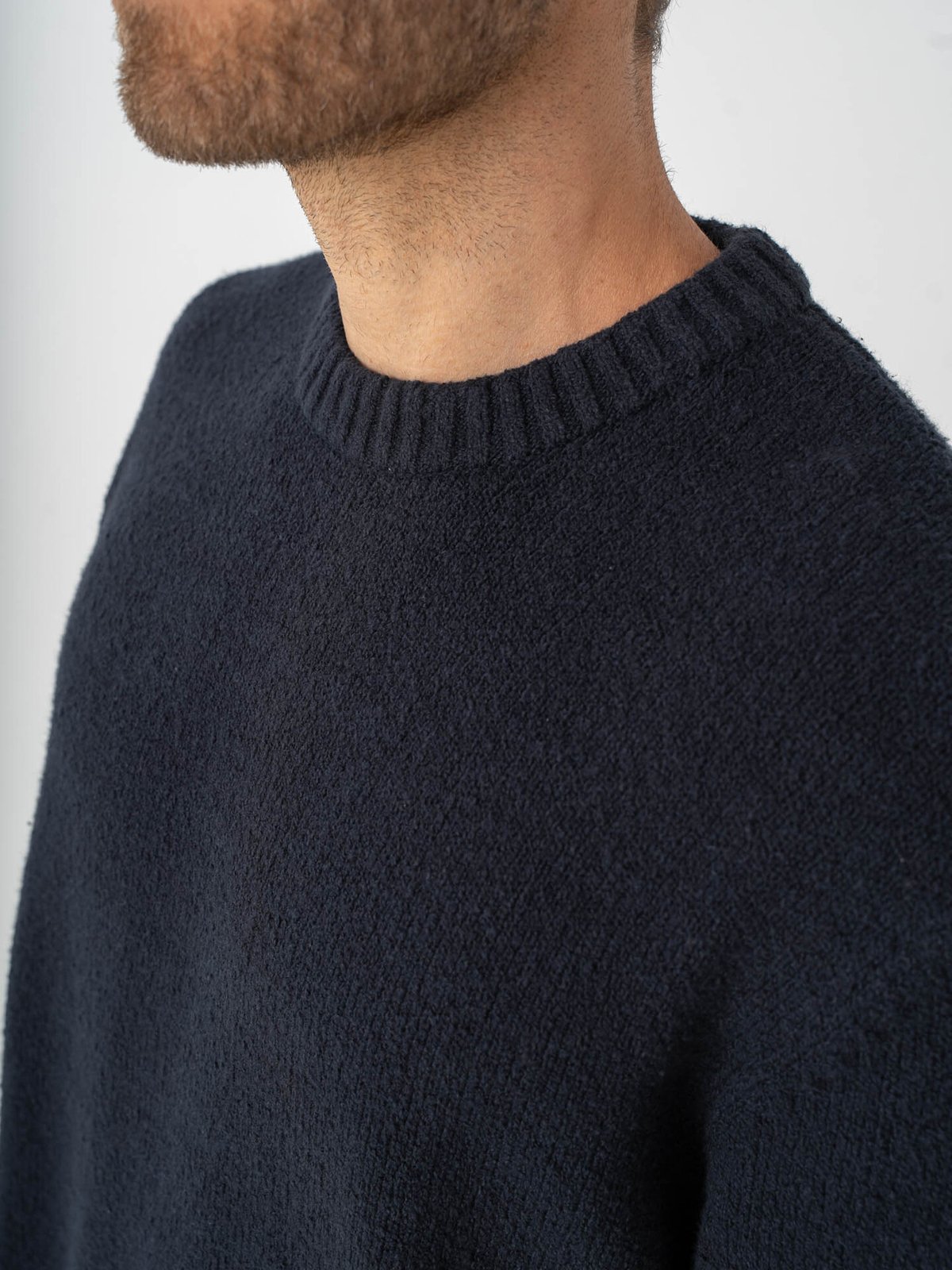 Selected Homme Alex Long Sleeve Knit Crew Neck Navy Blazer