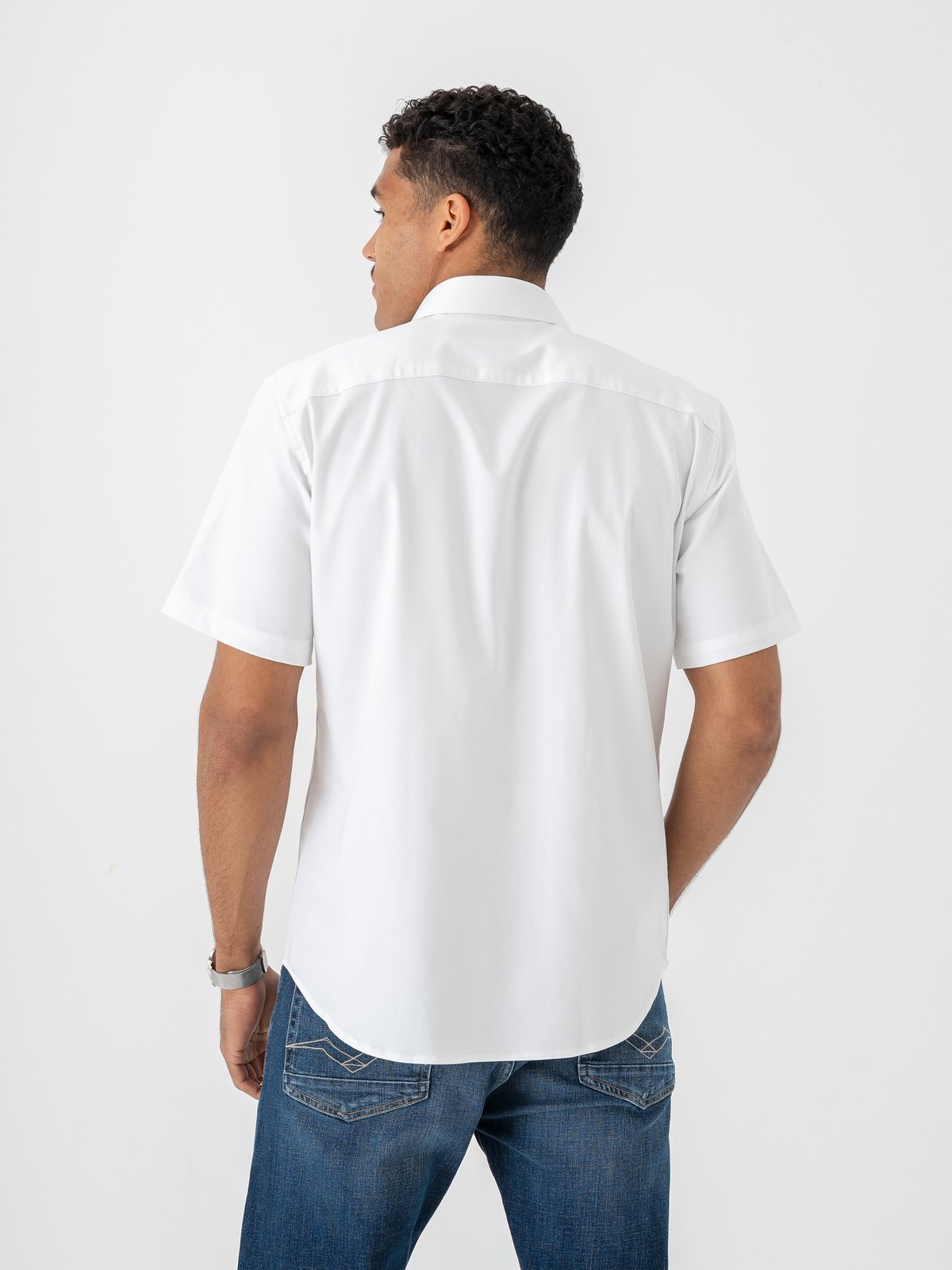 Selected Homme Regular Performance Short Sleeve Shirt White