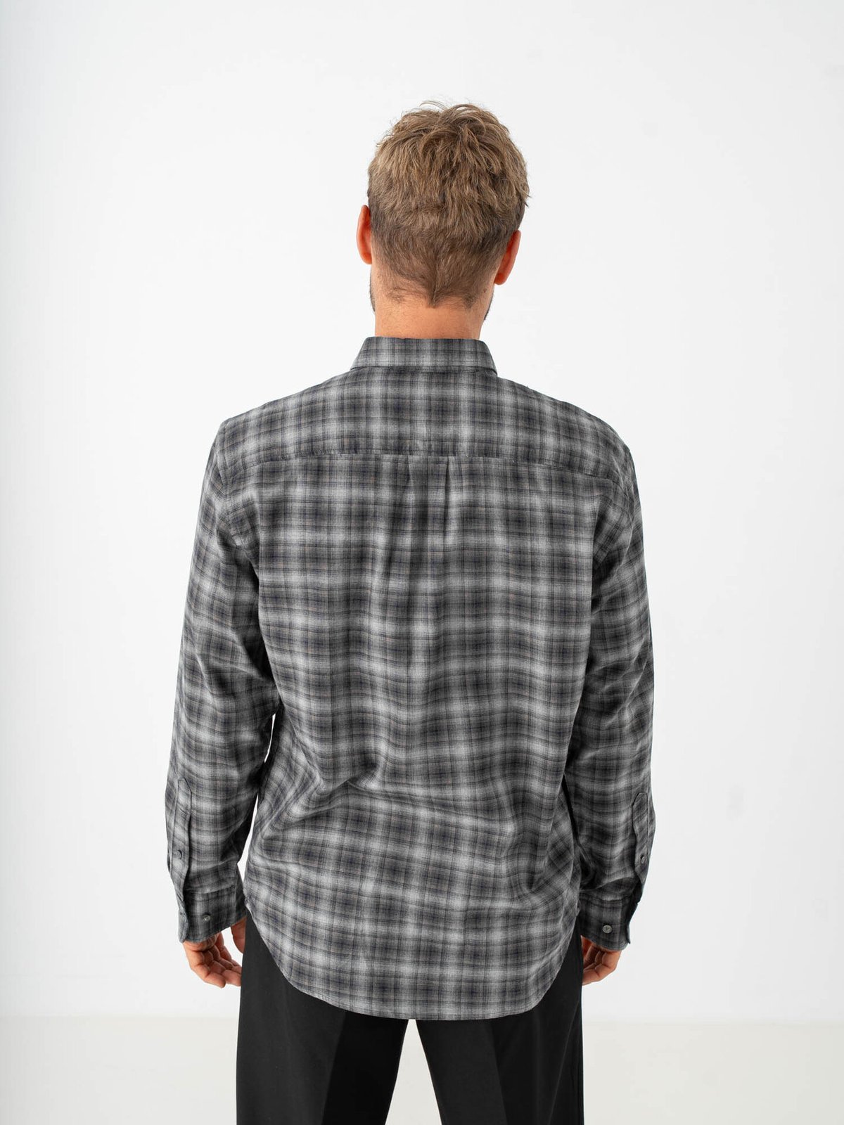 Selected Homme Regular Cole Jay Melange Long Sleeve Shirt Sky Captain Brown