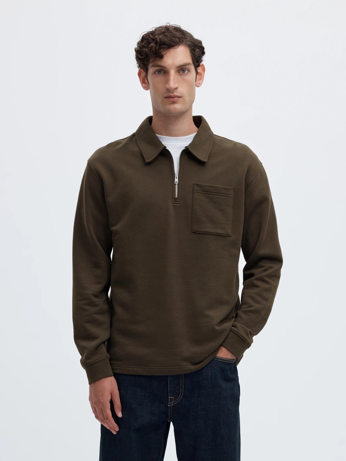 Selected Homme Scott Long Sleeve Half Zip Sweat Turkish Coffee