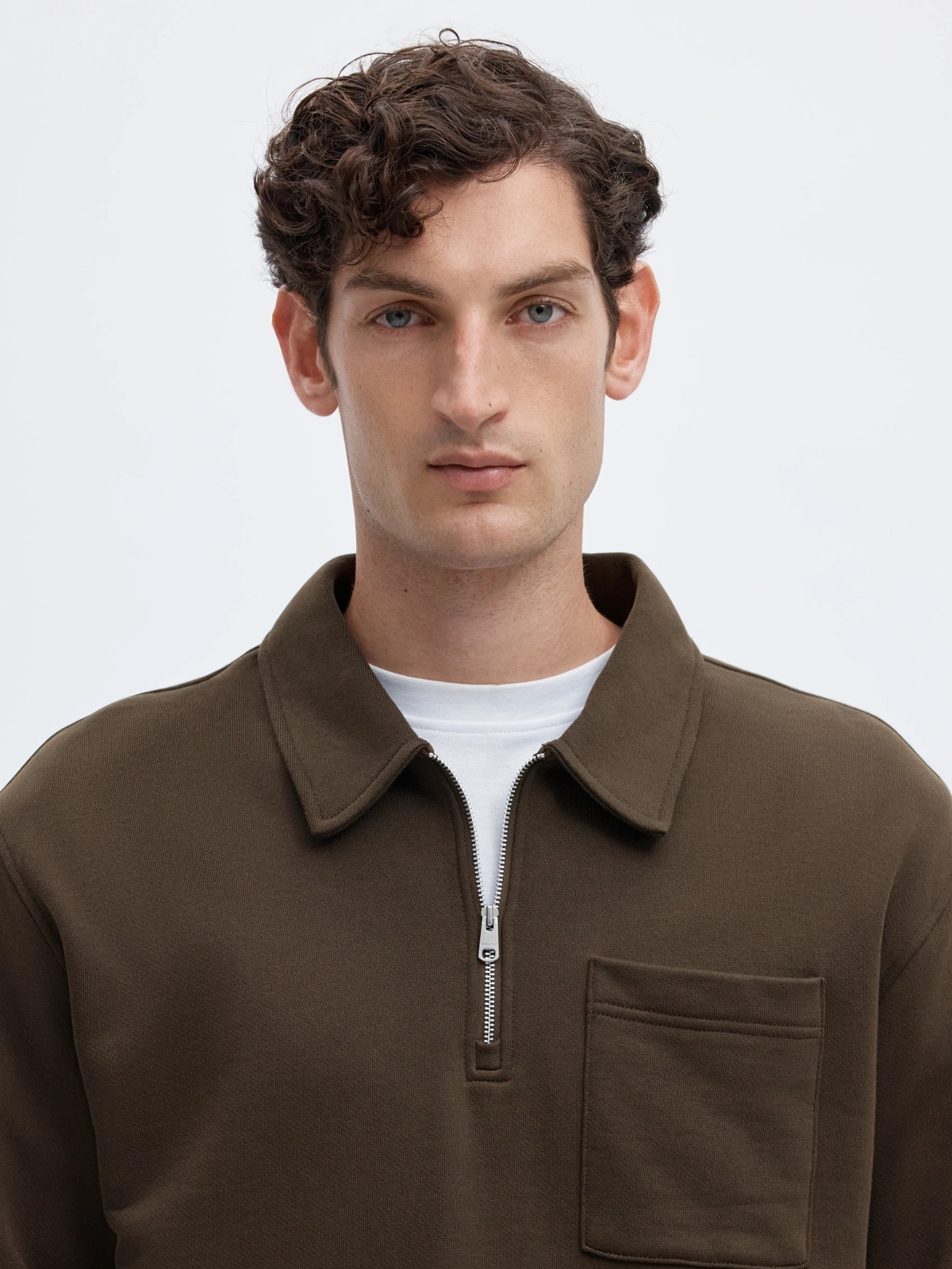 Selected Homme Scott Long Sleeve Half Zip Sweat Turkish Coffee