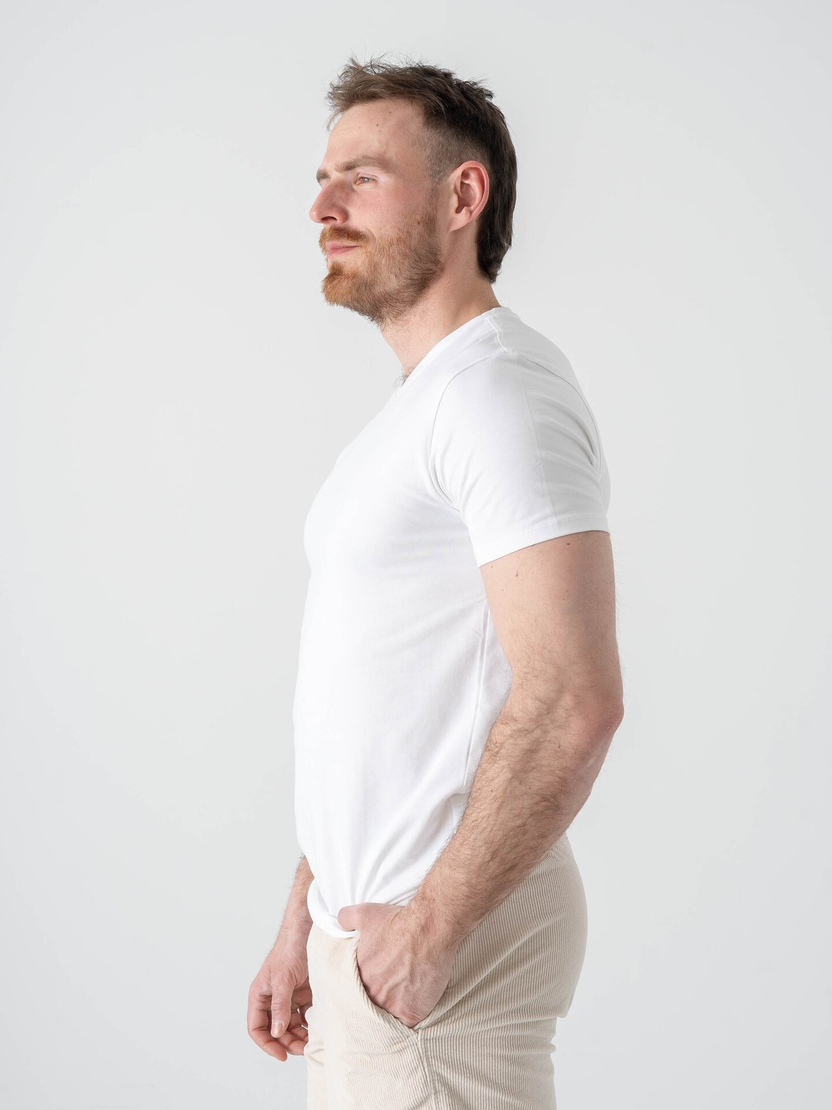 Selected Homme Roland SS V-Neck 3-Pack Tee Bright White