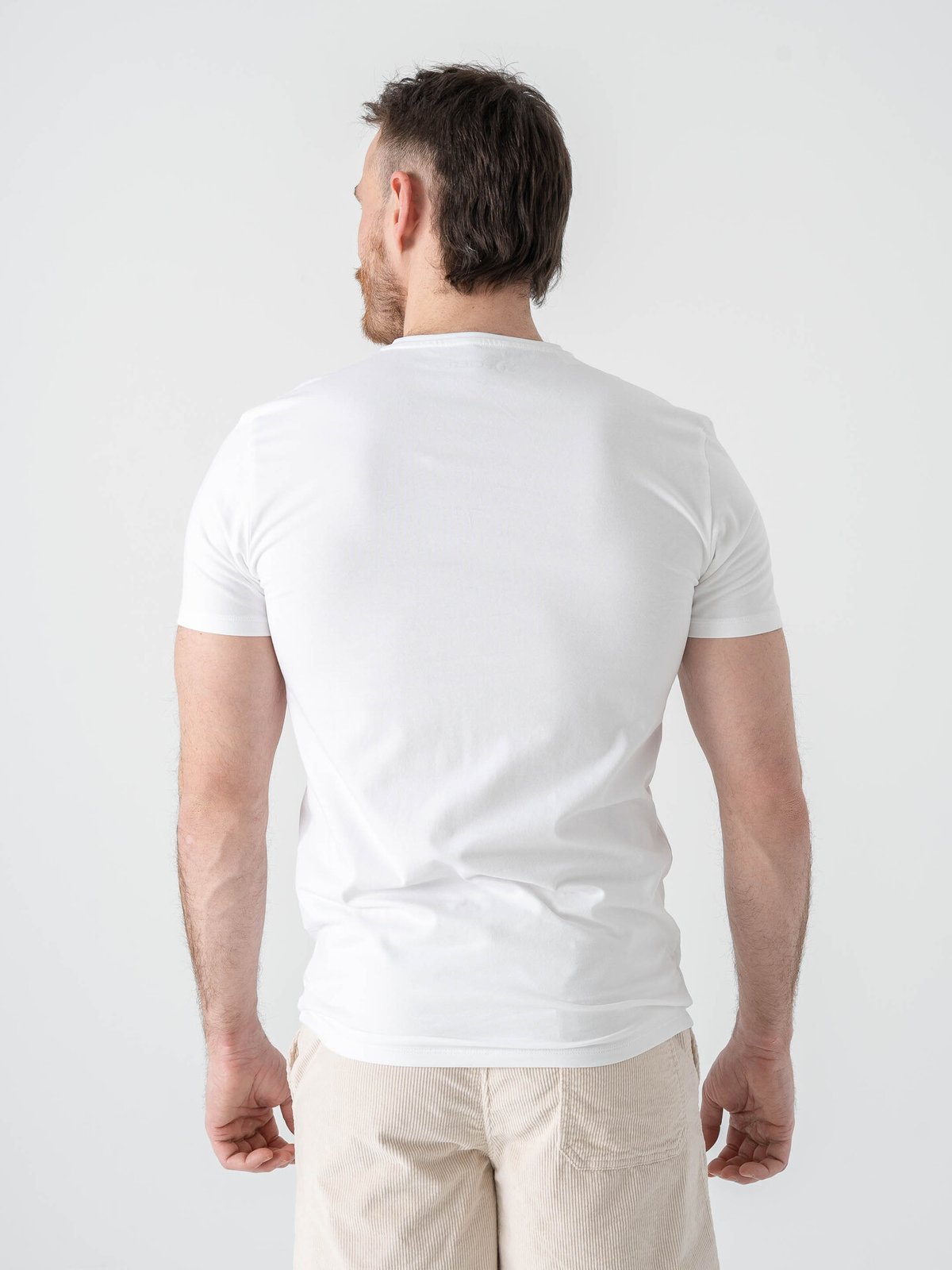 Selected Homme Roland SS V-Neck 3-Pack Tee Bright White