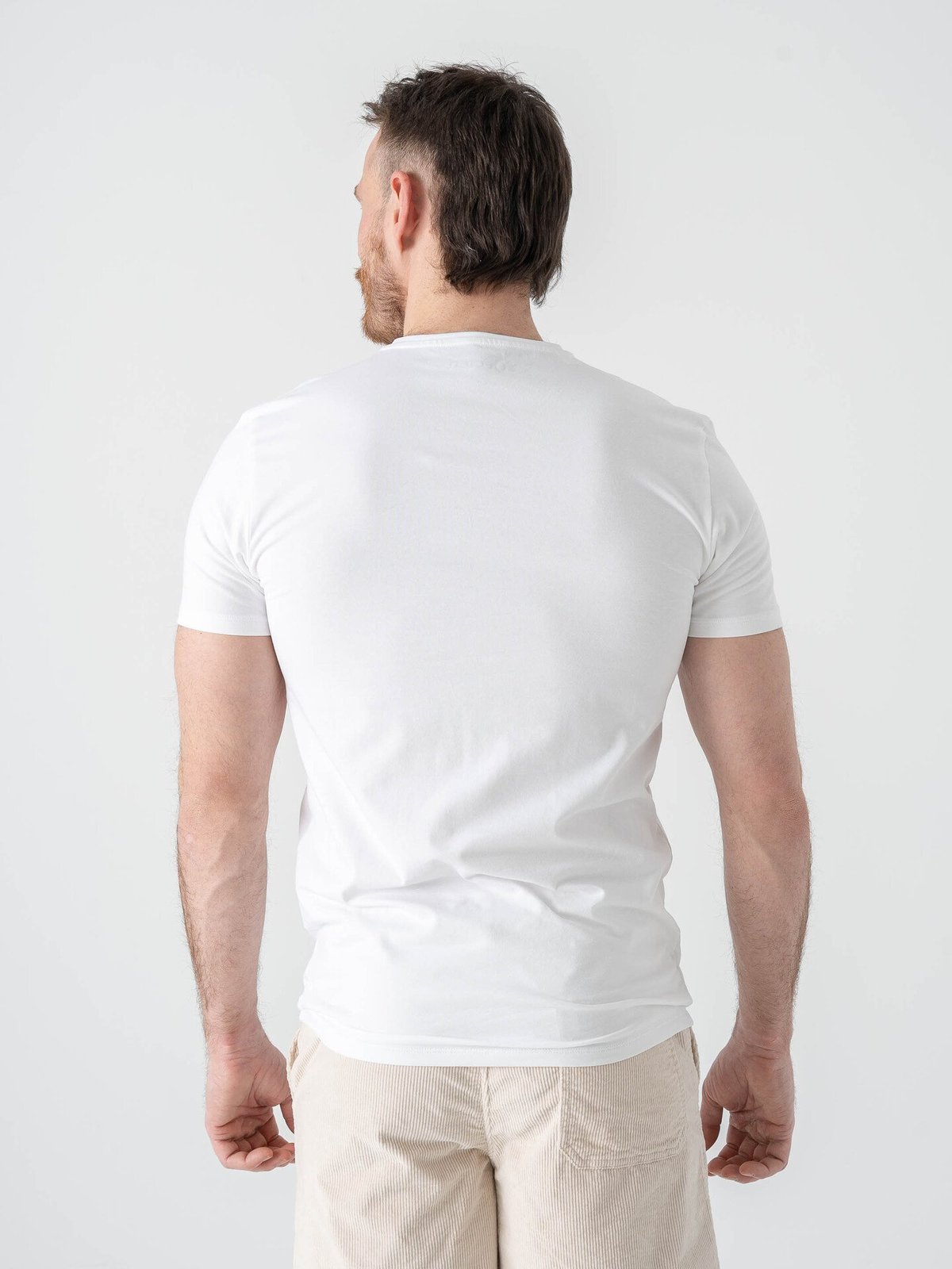 Selected Homme Roland SS V-Neck 3-Pack Tee Bright White